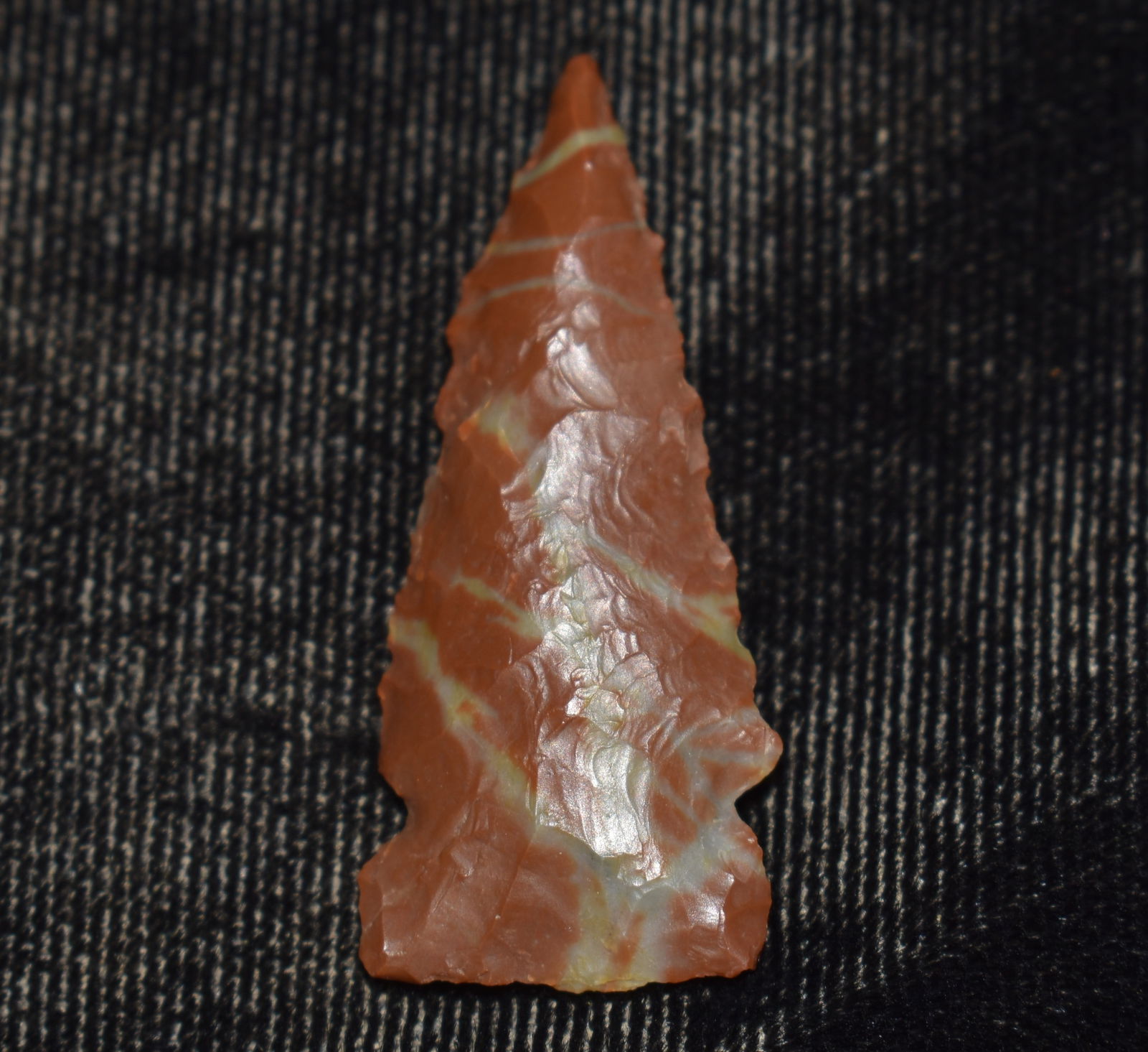 1 3/8" Multi-Tone Jasper Desert Side Notch Found in Lake County, California by Venn Keeling on and (1 of 7)