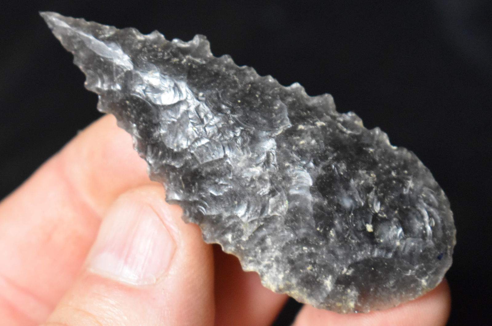 2 5/8" Obsidian Excelsior Arrowhead Found in Lake County, California by Venn Keeling on and near (1 of 7)
