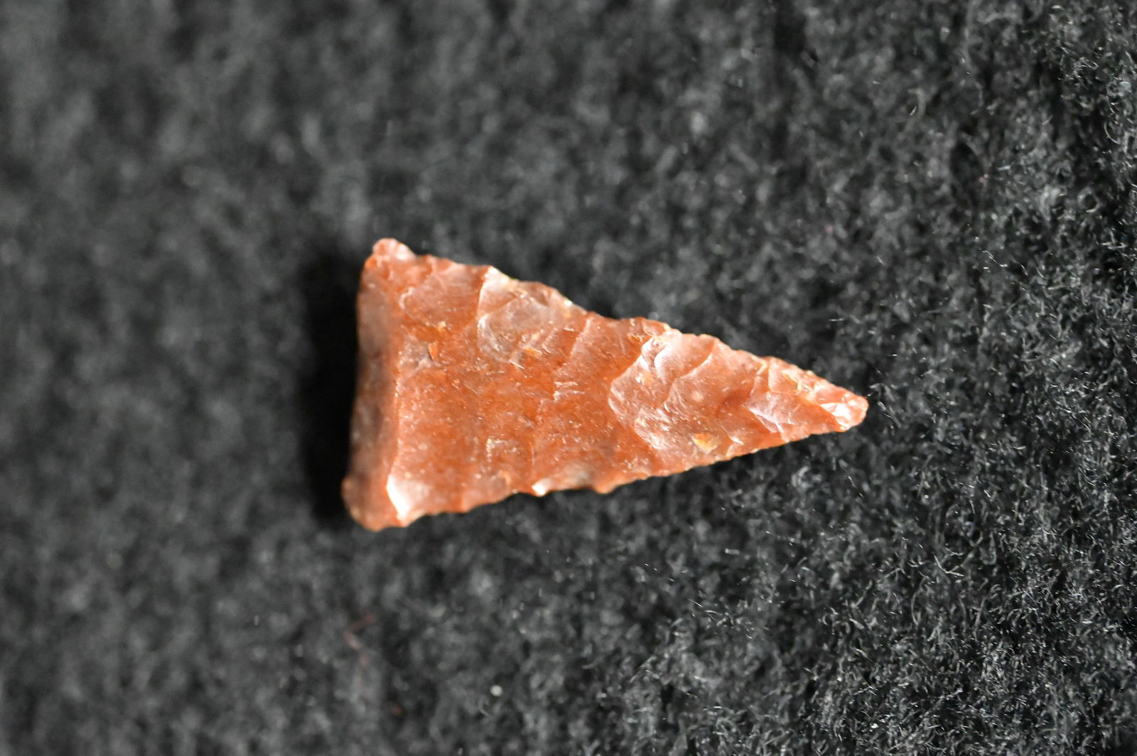 Cottonwood Triangle 11/16" Found in Bonner Co. Idaho and made out of Jasper comes with a Ryan Keele: Cottonwood Triangle 11/16" Found in Bonner Co. Idaho and made out of Jasper comes with a Ryan Keele COA Ex: Walt McIntyre Collection. The note in the frame stated that these were found in Oregon in th