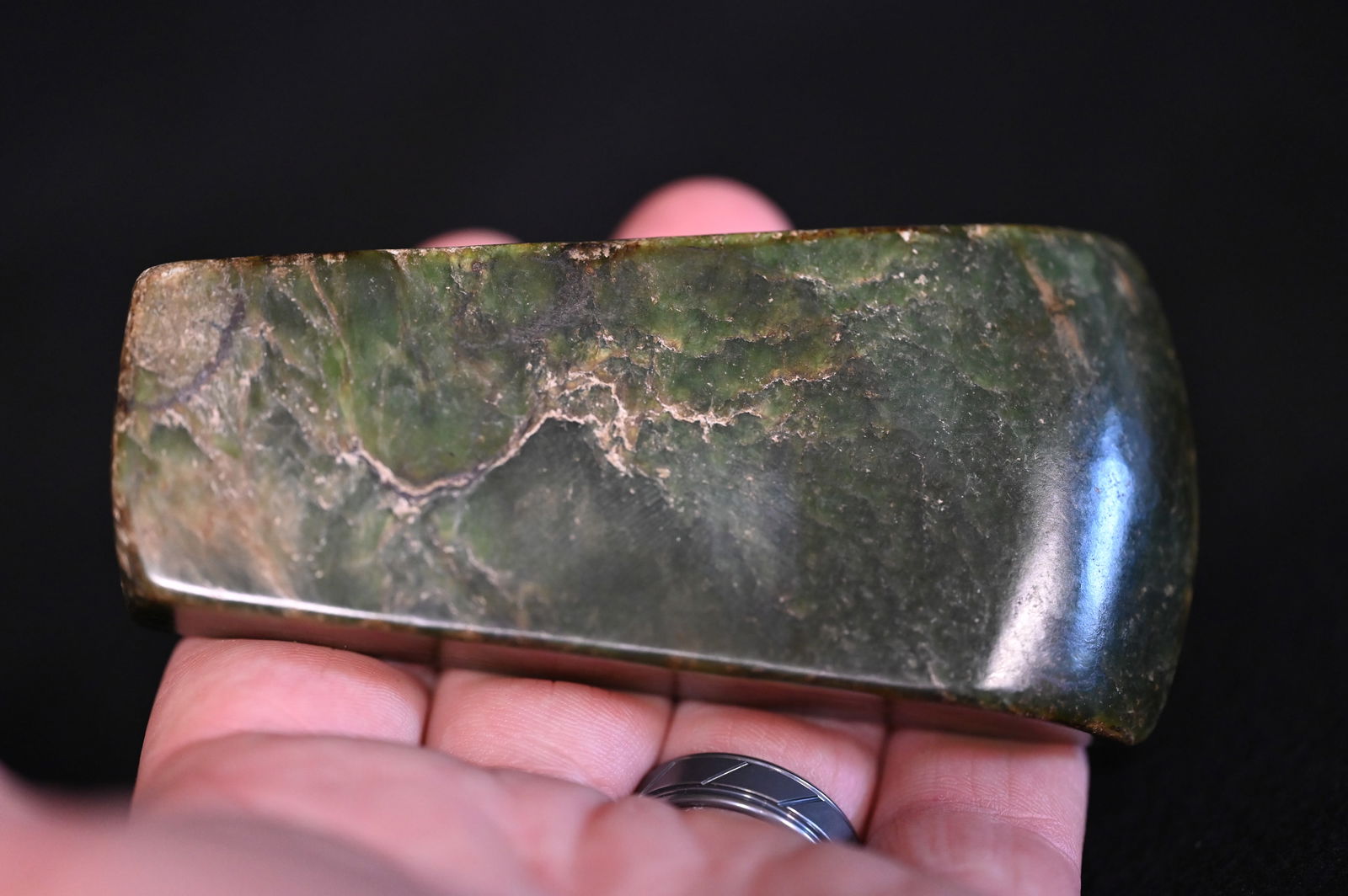 4 1/4" Green Jade Celt Found in China Approx. 3000 B.C. (1 of 11)