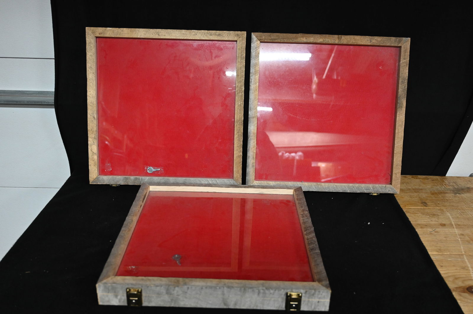 3 Display Case Frames 19"x19". (1 of 4)