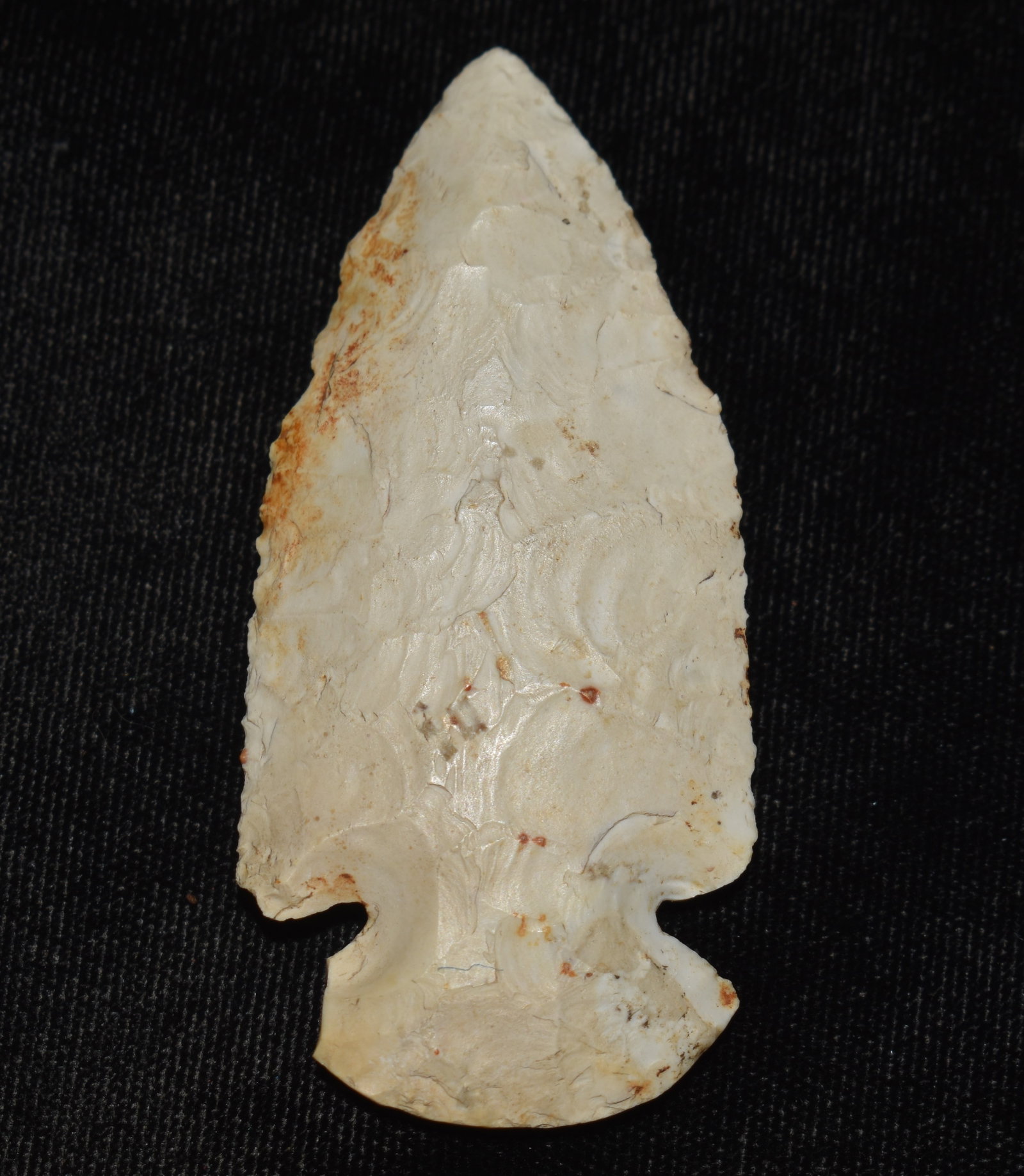 2 3/4" Burlington Dovetail found in Pettis County, Missouri: 2 3/4" Burlington Dovetail found in Pettis County, Missouri. Ex George Wolf Collection.