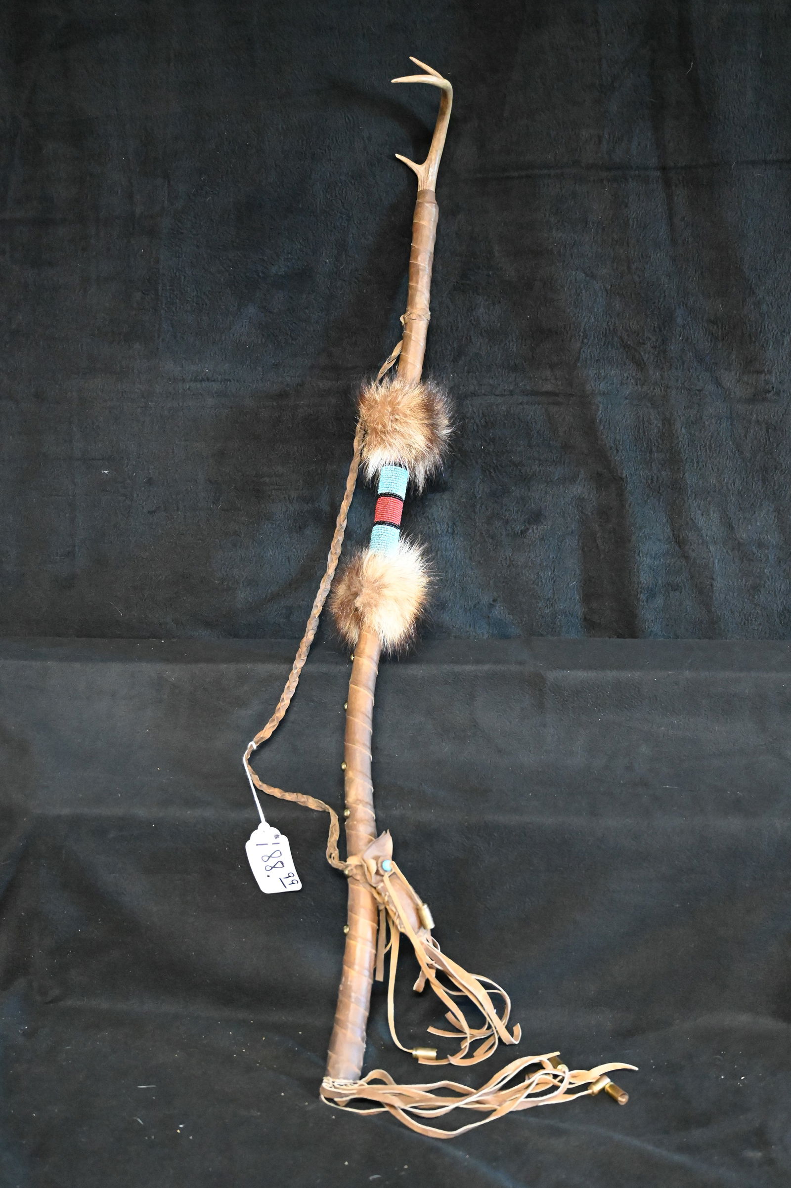 Medicine Dance Stick  40 inches long.  Hand Crafted by Native Americans Ex: Pride of The Nations (1 of 6)