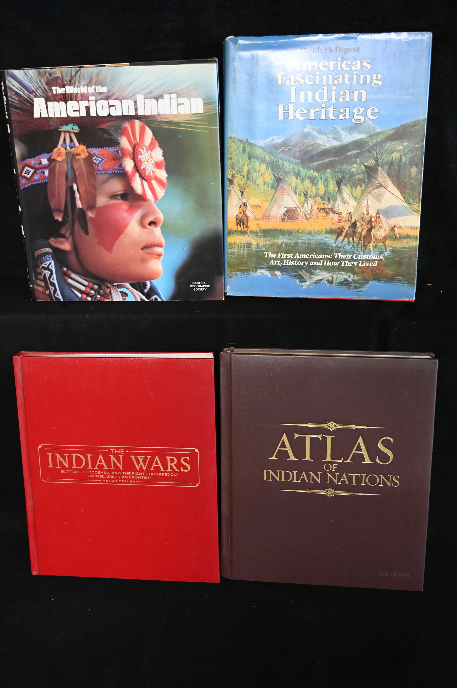 4 North American Indian Books includes Atlas of Indian Nations, The Indian Wars, America's (1 of 7)
