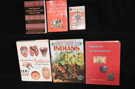 6 North American Indian Books includes The book of Indian Crafts and Indian Lore, Indian Arts,: 6 North American Indian Books includes The book of Indian Crafts and Indian Lore, Indian Arts, Fighting Indians of The West, Indian & Eskimo Artifacts of North American, Indian Art of The Americas, Th