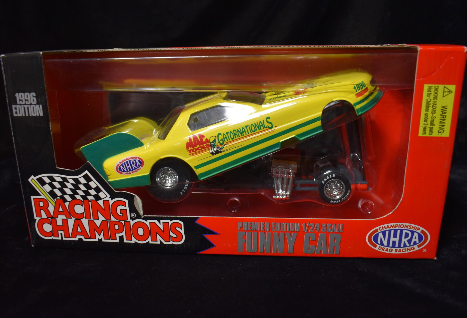 Racing Champions 1996 Gatornationals Mac Tools 1:24 Funny Car: Racing Champions 1996 Gatornationals Mac Tools 1:24 Funny Car. New in its original box.