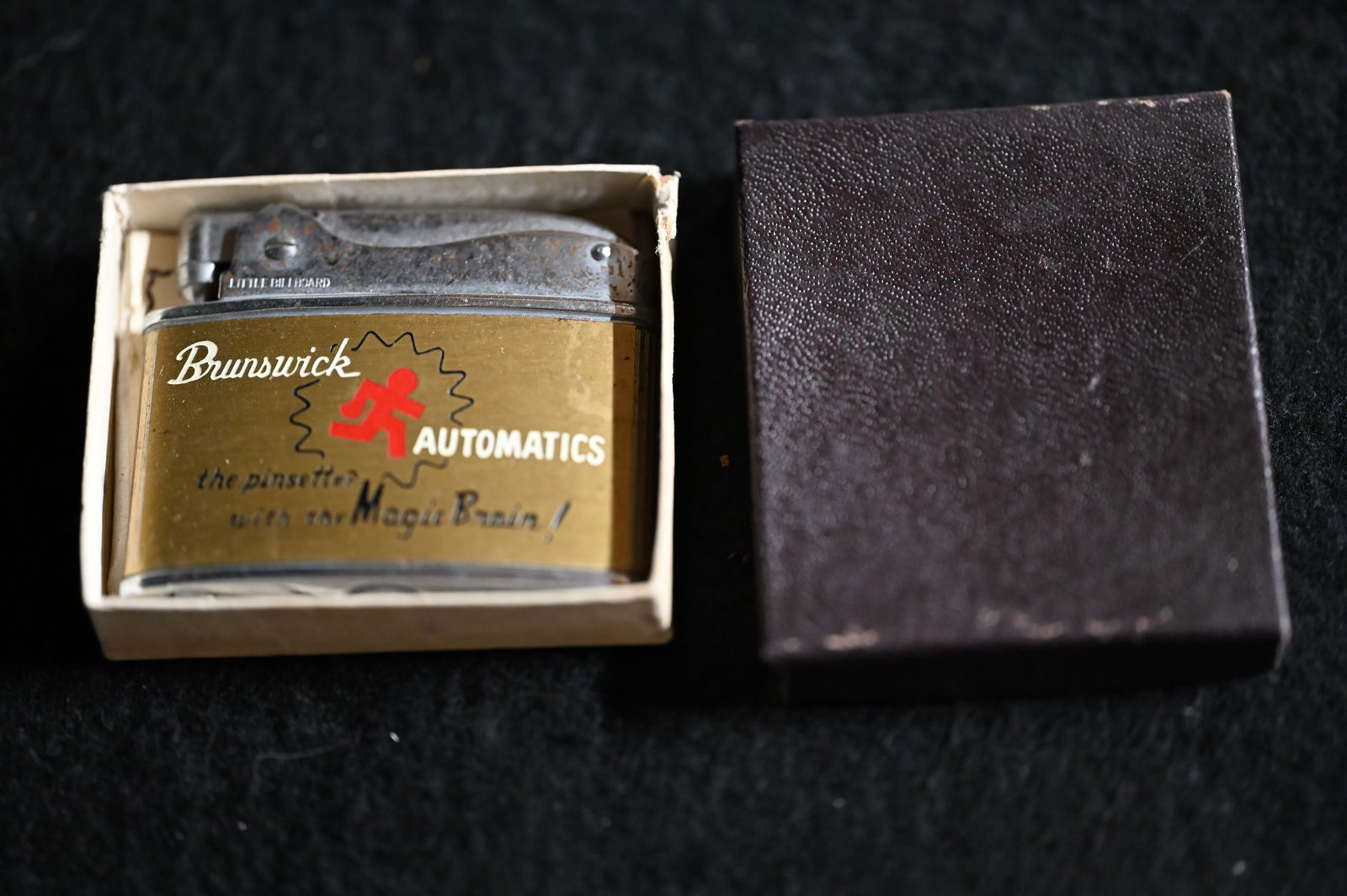 Little Billboard Brunswick Automatics Lighter Unity Lanes Mendon Illinois. (1 of 4)