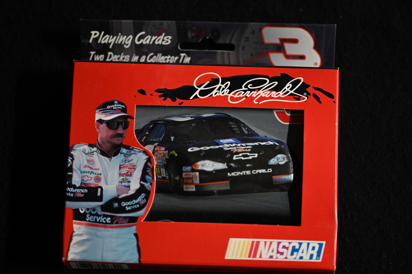 Dale Earnhardt NASCAR Playing Cards 2 Decks in a Collectible Tin Produced in 2001 by The United (1 of 4)