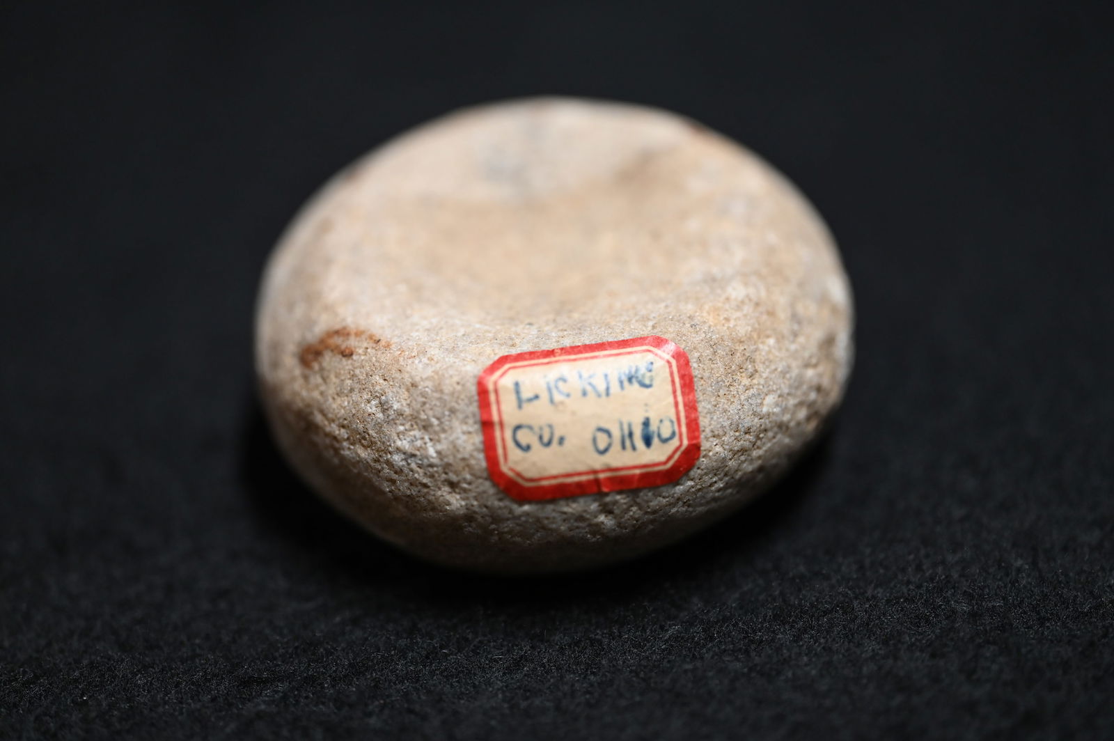 Quartz Discoidal Found in Licking Co. Ohio Ex: Louie Naugle Collection.  2 1/16"x1" thick.  Comes (1 of 6)