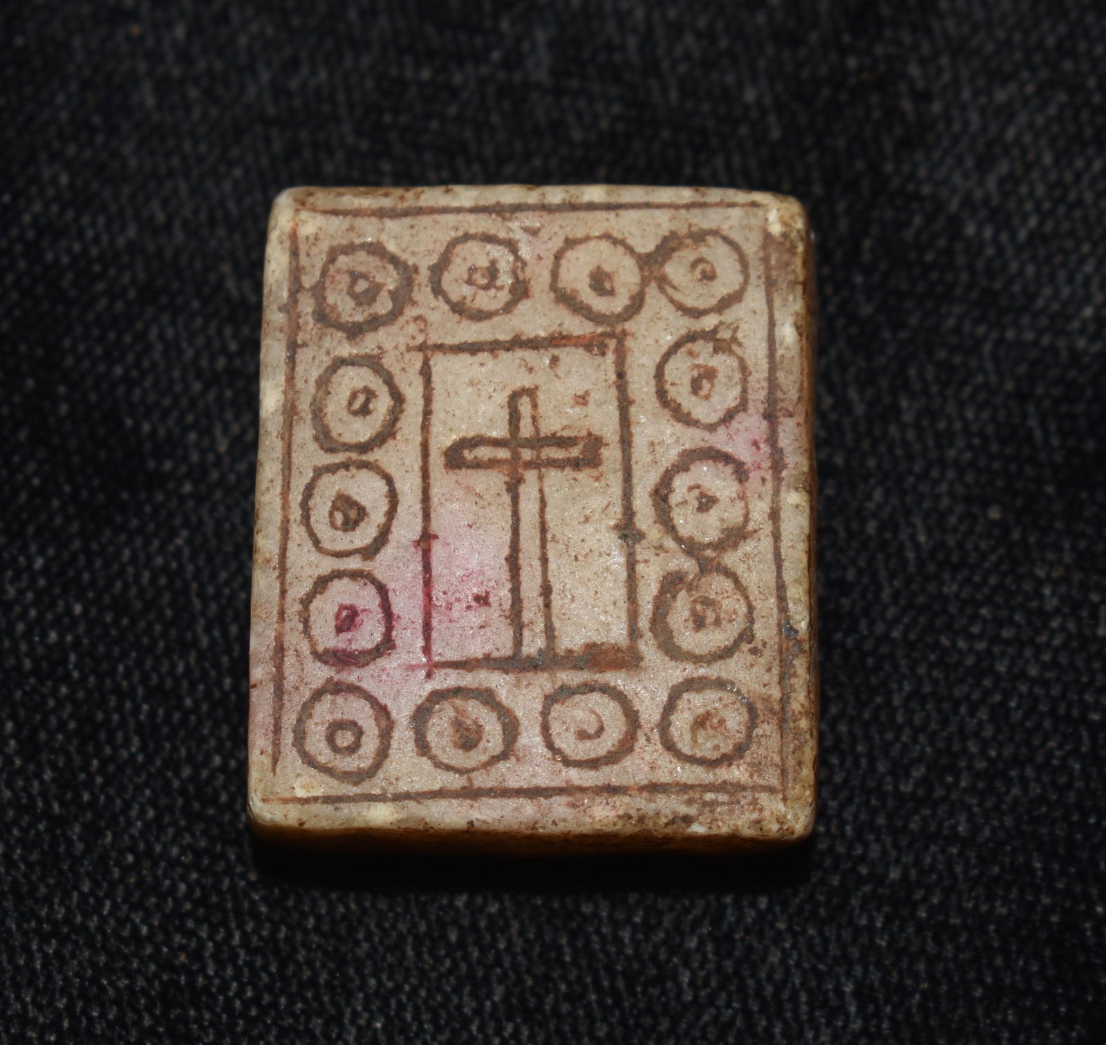 Proto-Historic Marble Cross Engraving found in Peru: Proto-Historic Engraved Marble Cross found in Peru. Catholicism was introduced to Peru in the 16th Century. This may also have been a form of Intaglio Seal used by early native Catholics in Peru. Mate