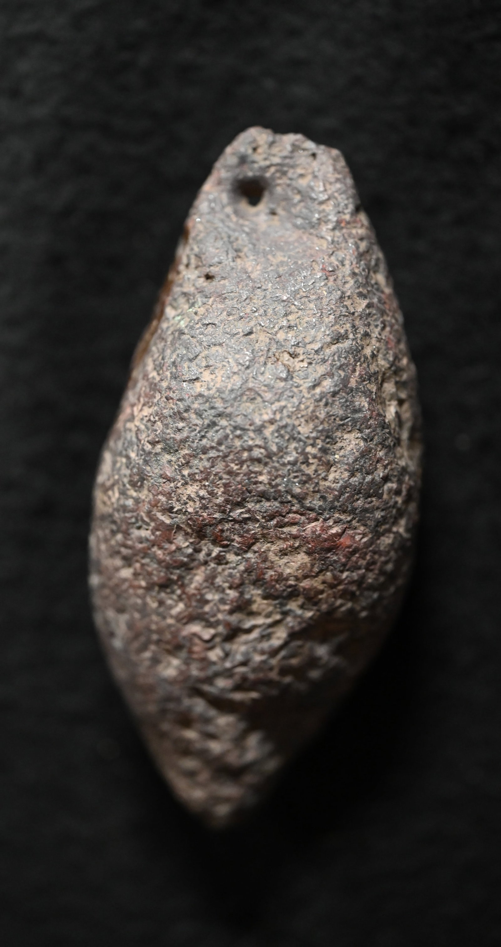3 7/8" Drilled Hematite Plummet Found in Montgomery Co. Missouri. (1 of 7)