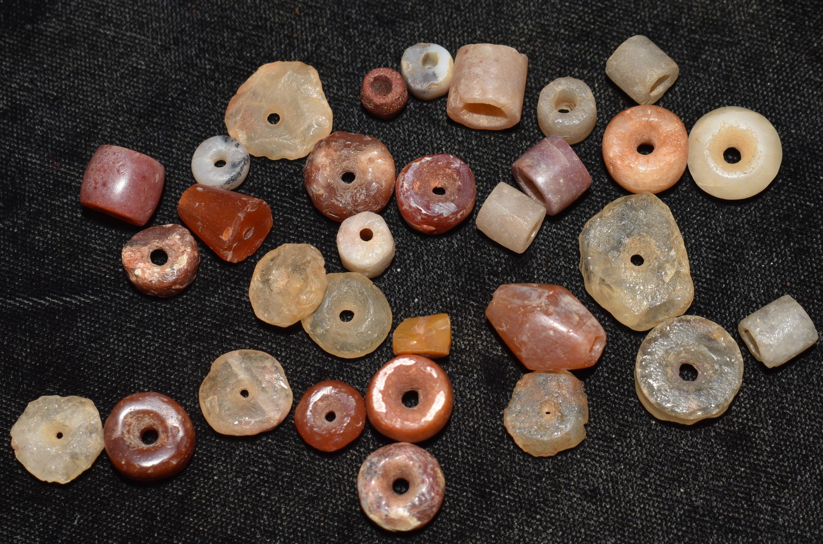 Group of 30 Neolithic Quartz Beads found in North Africa (1 of 3)