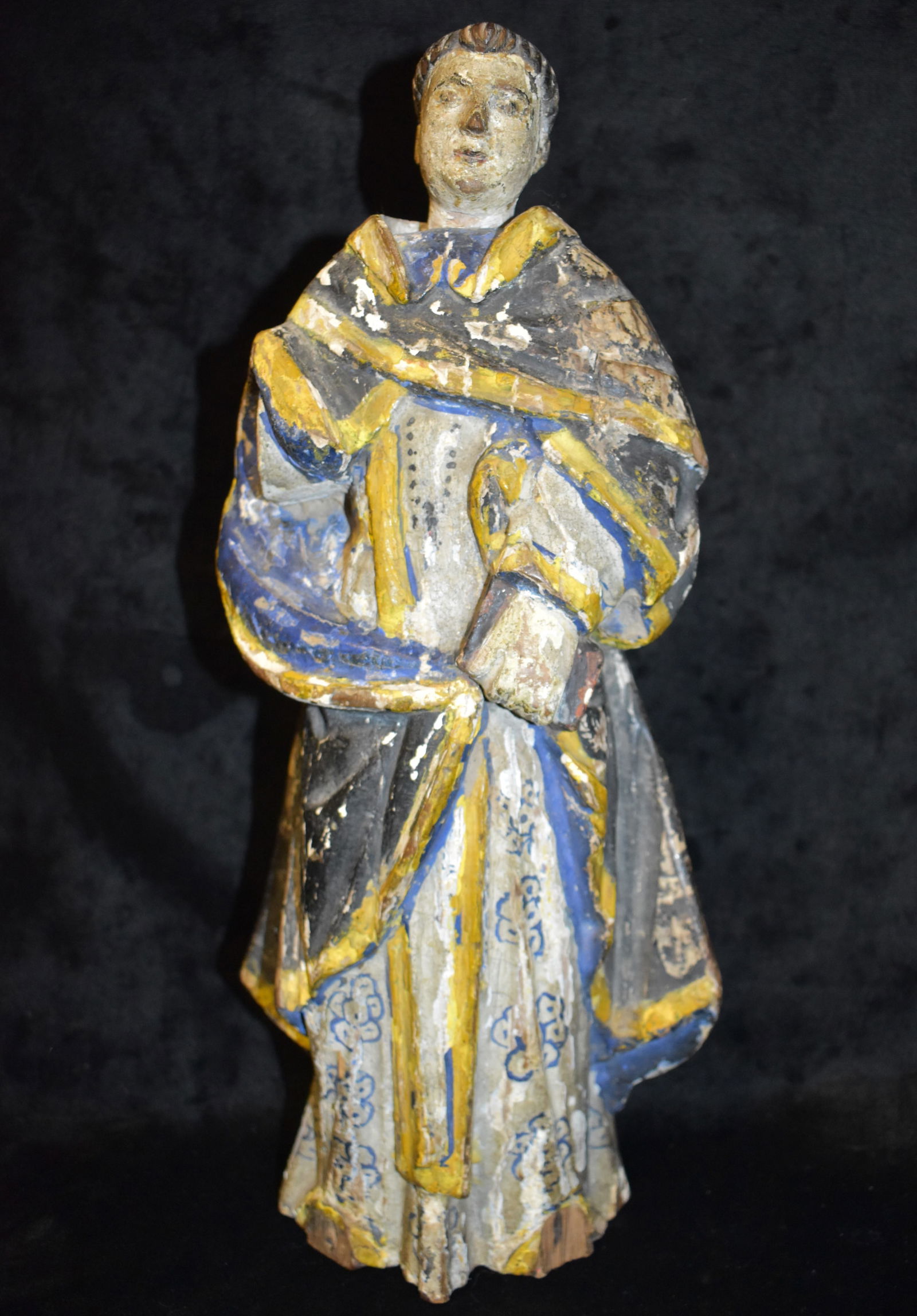 18th-19th Century Hand Carved Sculpture/Statue of St Vincent Ferrer 15" (1 of 16)