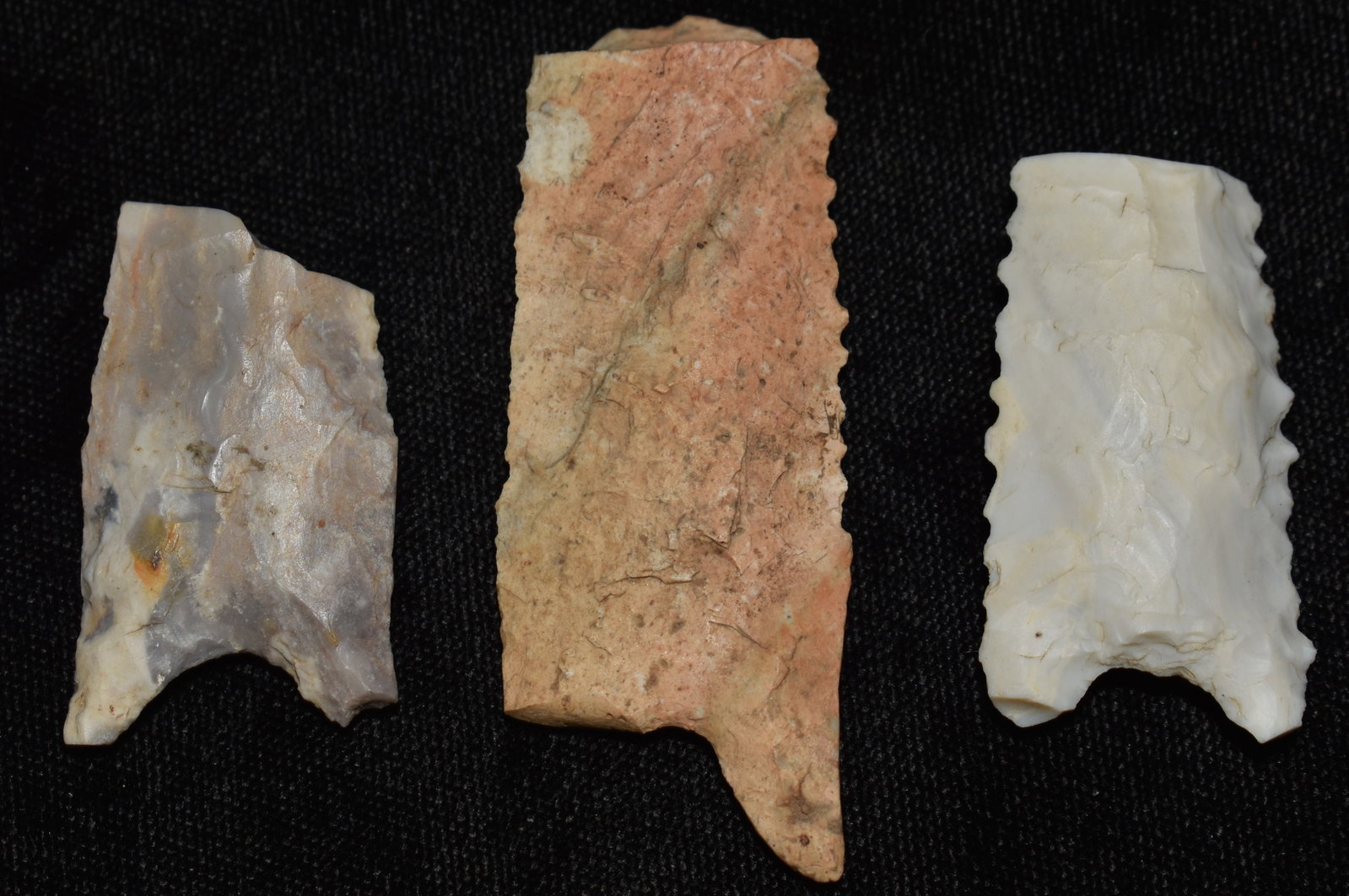 3 Heartbreaker Daltons found in Saline County, Missouri: 3 Heartbreaker Daltons found in Saline County, Missouri. These measure 1 3/8" to 2 3/8" Ex George Wolf Collection