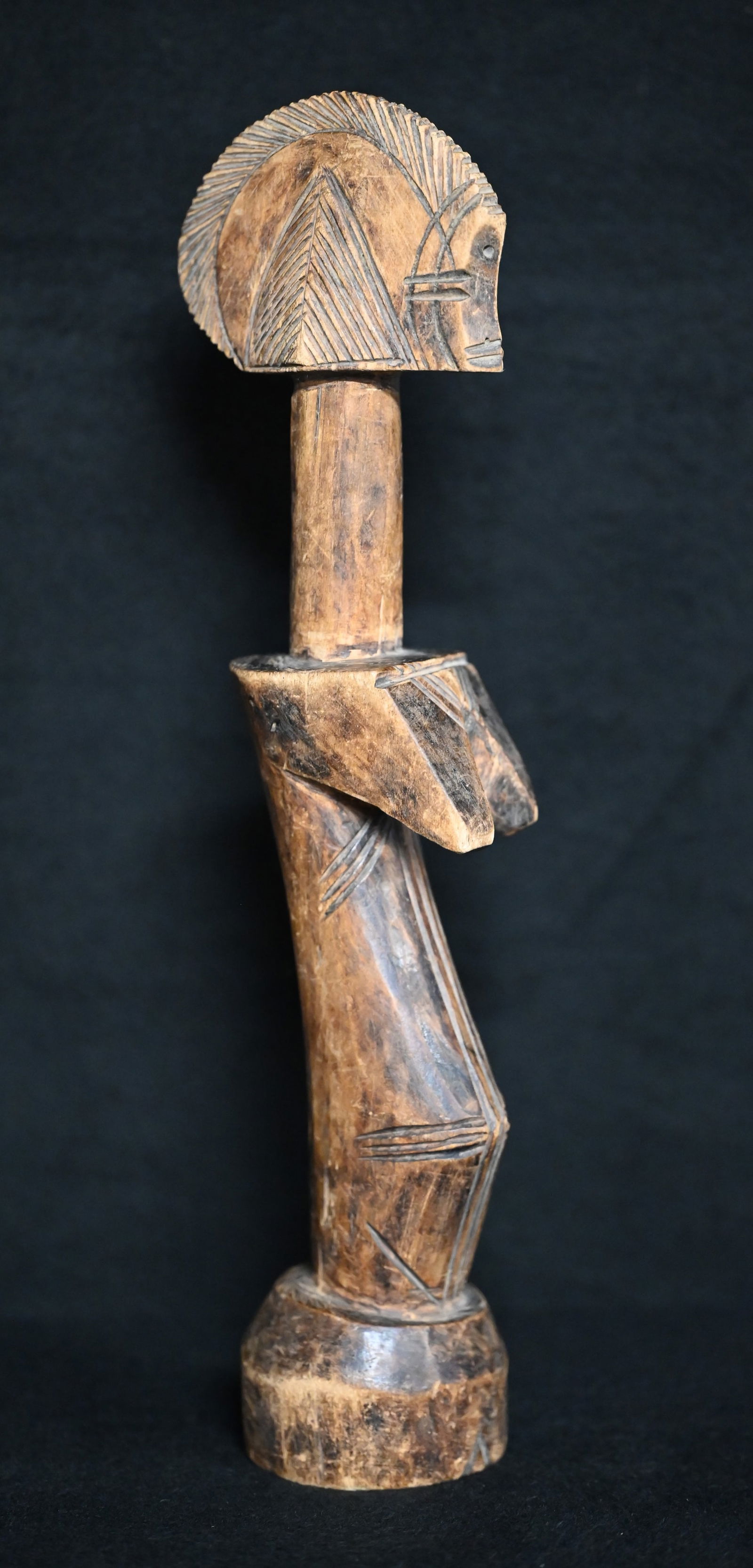 Hand Carved African Statue of a Woman.  Carved from one piece of wood.  Circa 19th-20th century 13 (1 of 5)