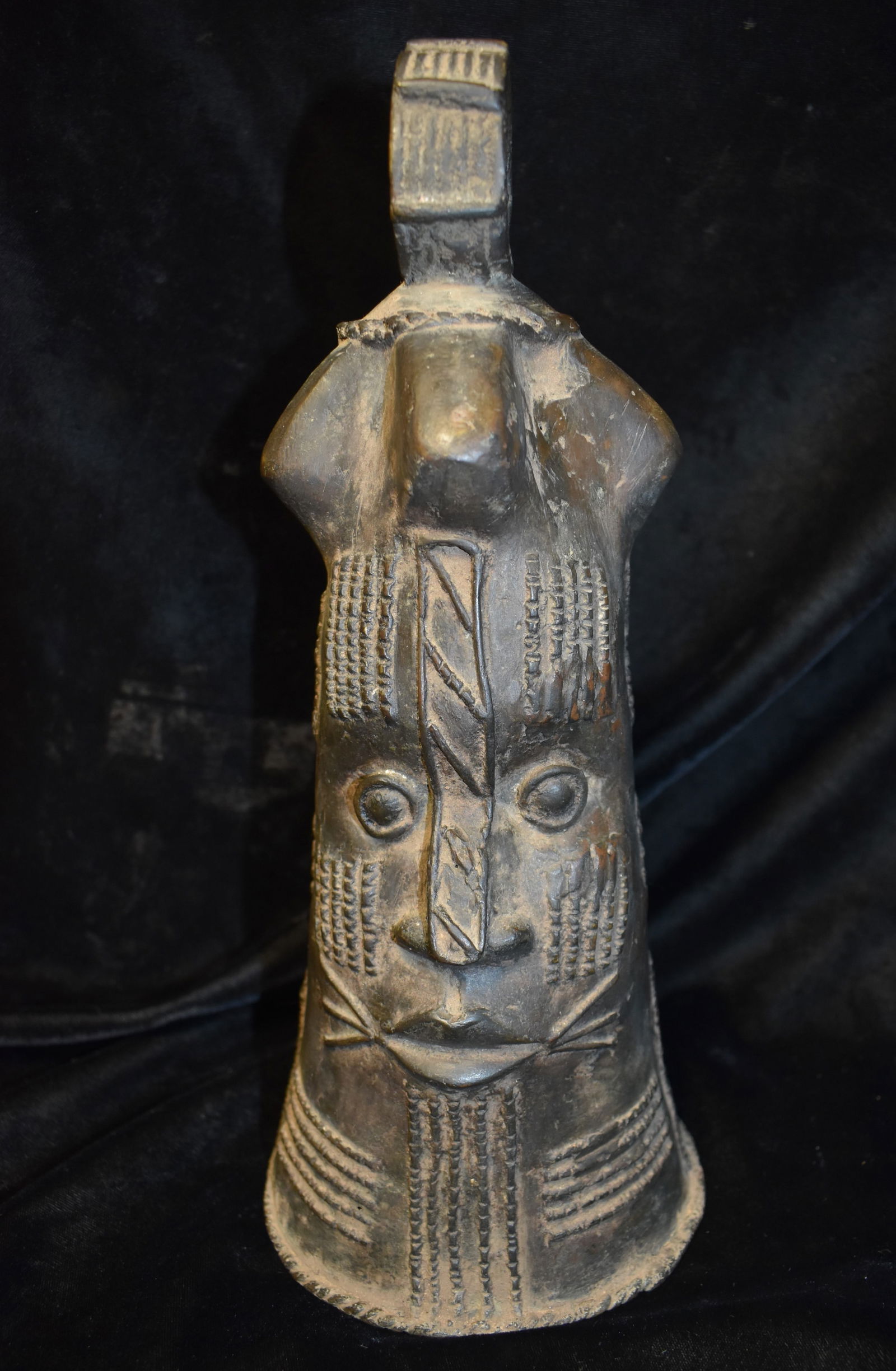 RARE! 15th-19th Century Bell Face Gong Lower Niger Bronze of Southern Nigeria (1 of 11)