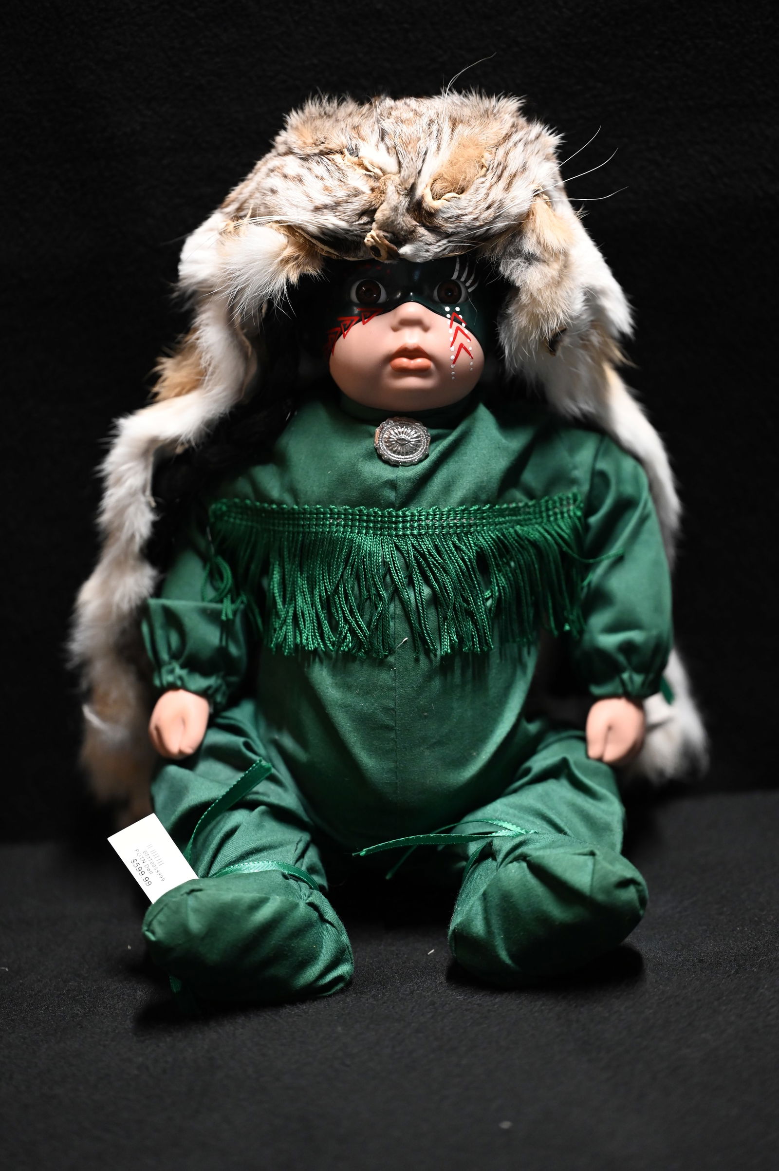 15" Potion Doll with Real Tanned Leather Hide Drape.  Ex: Pride of The Nations Store.  The Store (1 of 5)