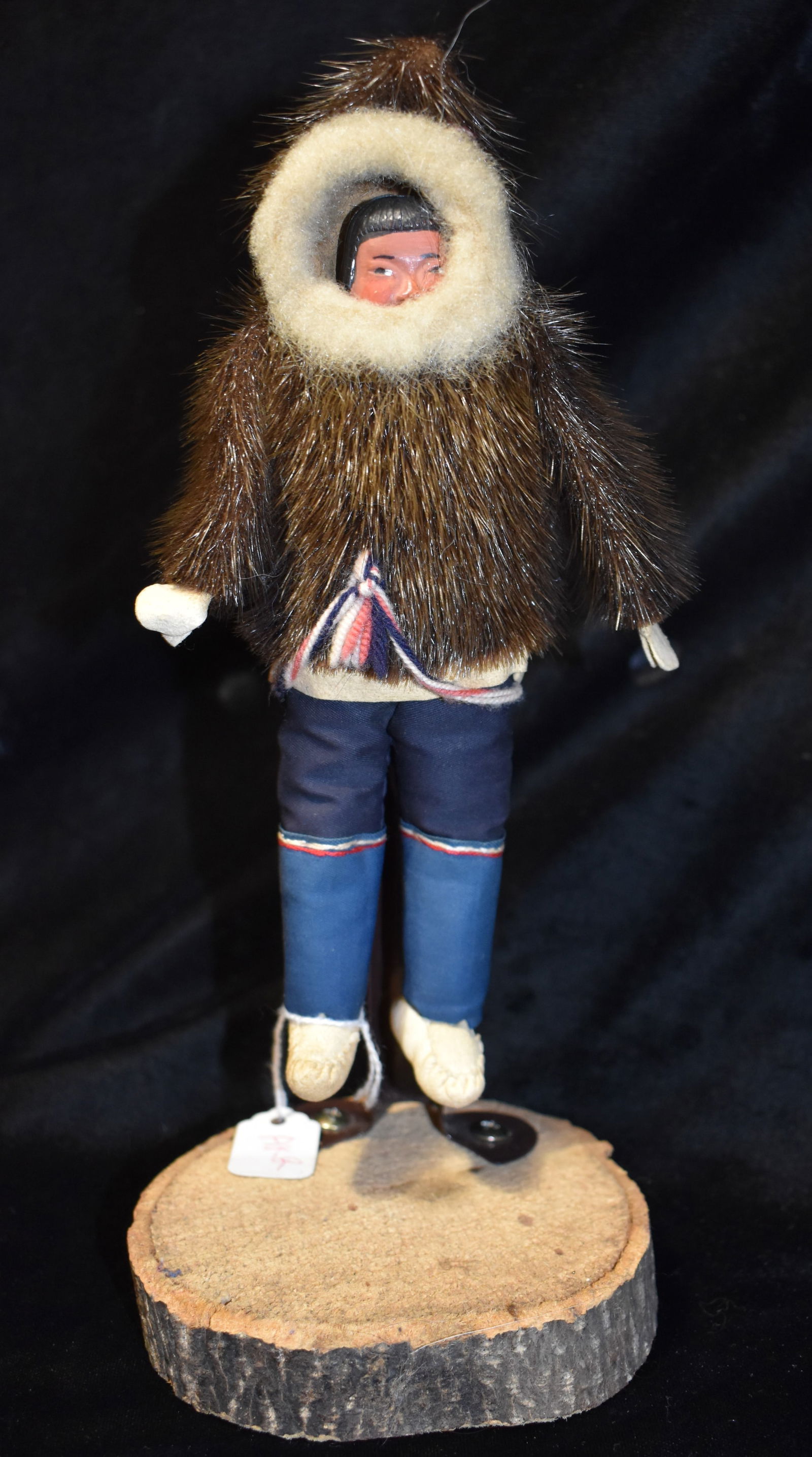 Hand Crafted Eskimo Doll w/ Stand 8 1/4" (1 of 6)