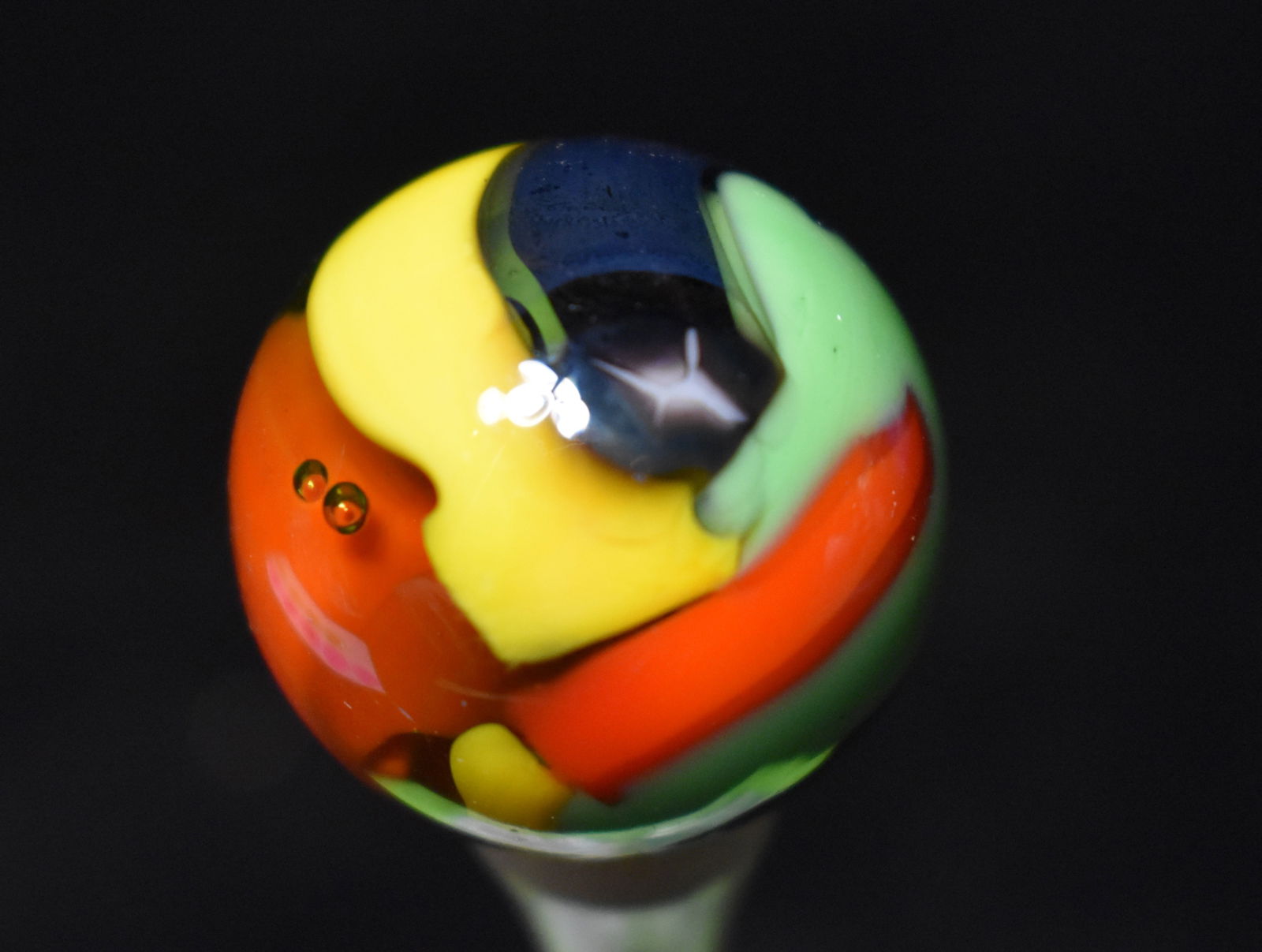 Contemporary Hand Made 4 Color Marble by John Hamon Miller 7/8". Mint (10.0) (1 of 5)