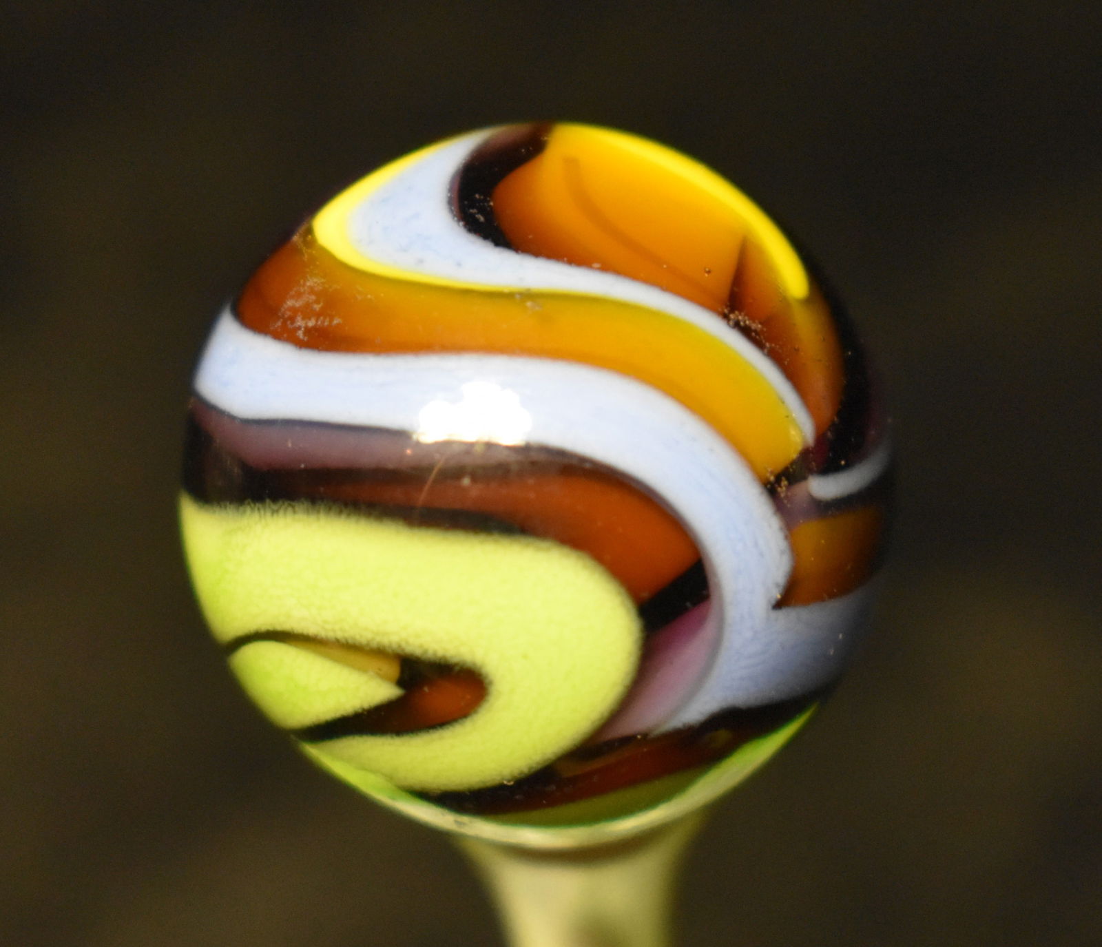 Contemporary Hand Made 3 Color Marble by John Hamon Miller 7/8". Mint (10.0) (1 of 5)