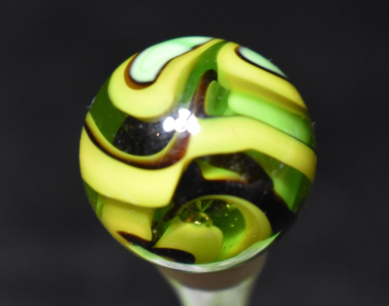 Contemporary Hand Made 4 Color Marble by John Hamon Miller 13/16". Mint (10.0) (1 of 5)