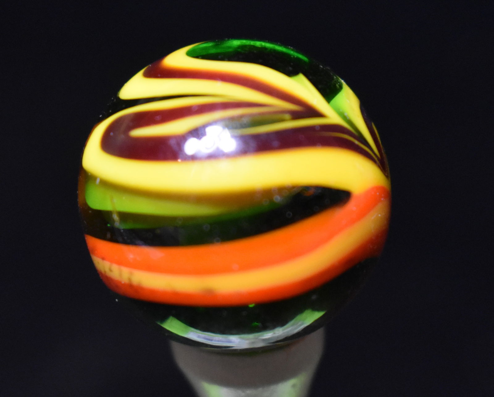 Contemporary Hand Made 3 Color Marble by John Hamon Miller 13/16". Mint (10.0) (1 of 5)