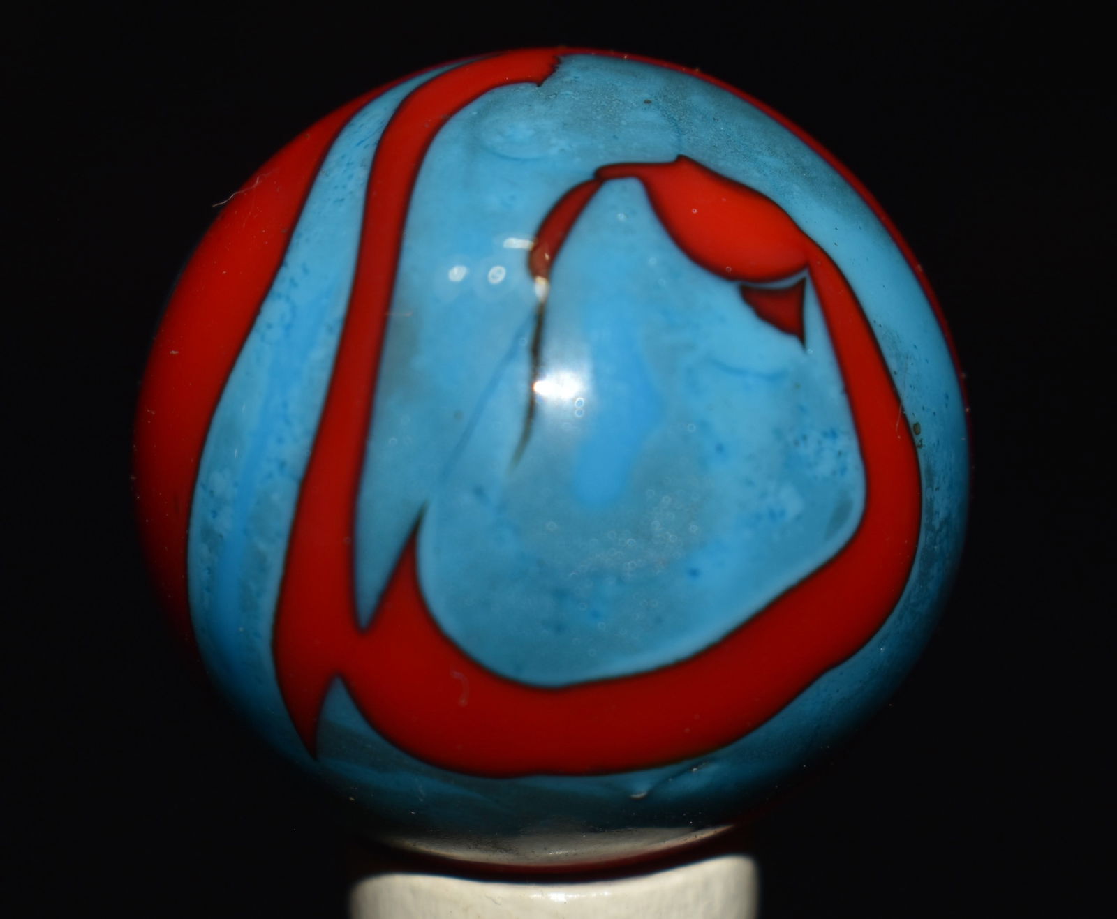 Contemporary Hand Made 3 Color Marble by John Hamon Miller 13/16". Mint (10.0) (1 of 5)