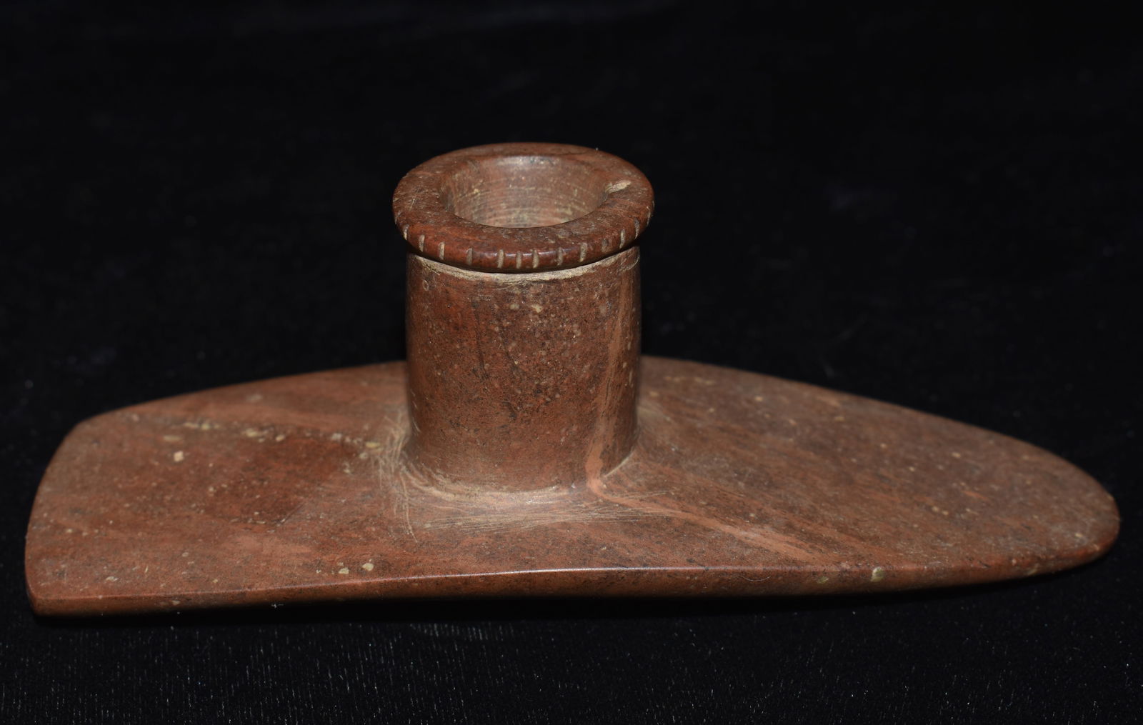 5 1/4" Finely Made Hopewell Platform Pipe made by Billy Guthrie Mid to late 1900's (1 of 7)