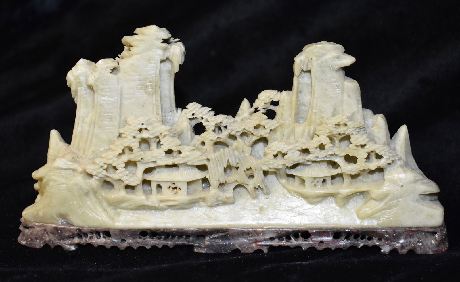 Vintage Finely Made Chinese Soapstone Carving - Asian Scenery (1 of 5)