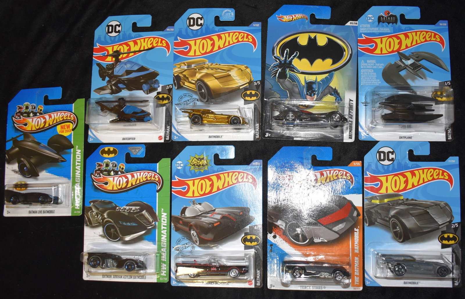 9 Batman Hot Wheels 2010-2018 NIB: 9 Batman Hot Wheels 2010-2018 NIB