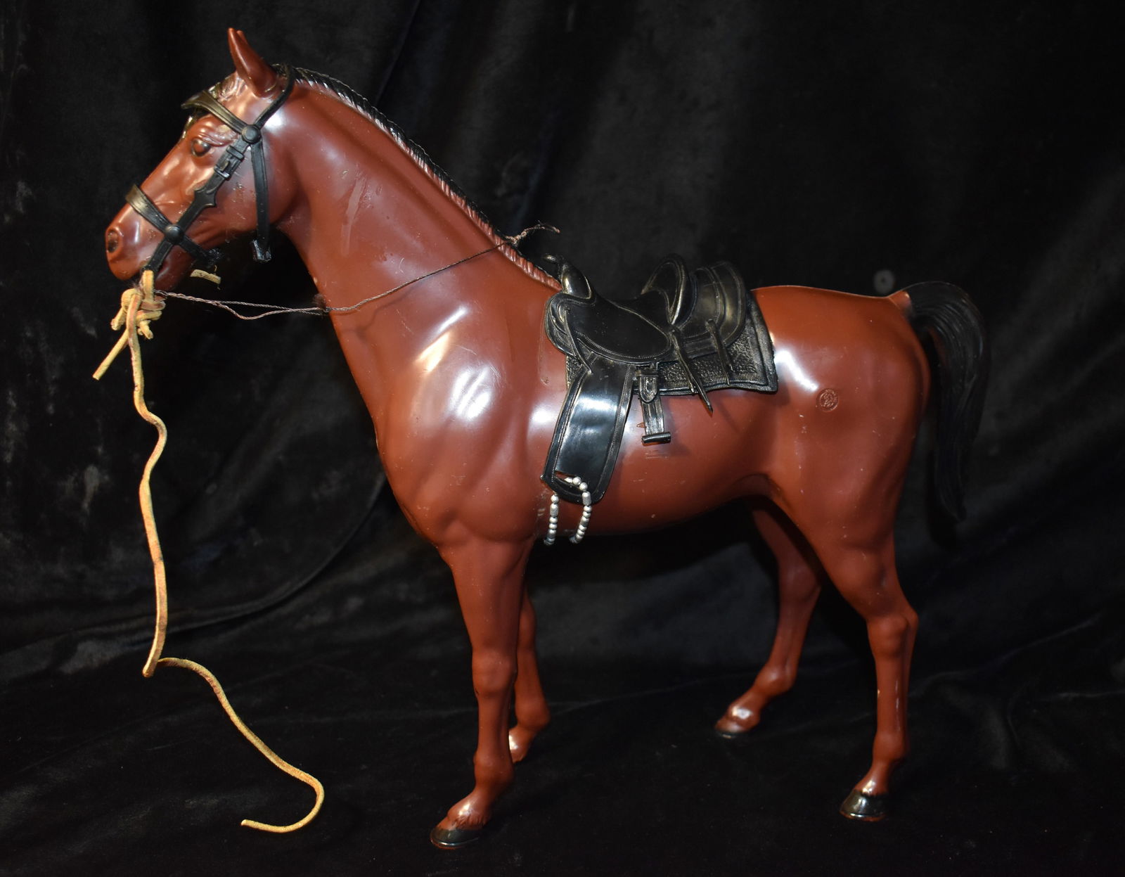 1973 MARX Toy Johnny West Thunderbolt Horse Brown Louis Marx Co (1 of 7)