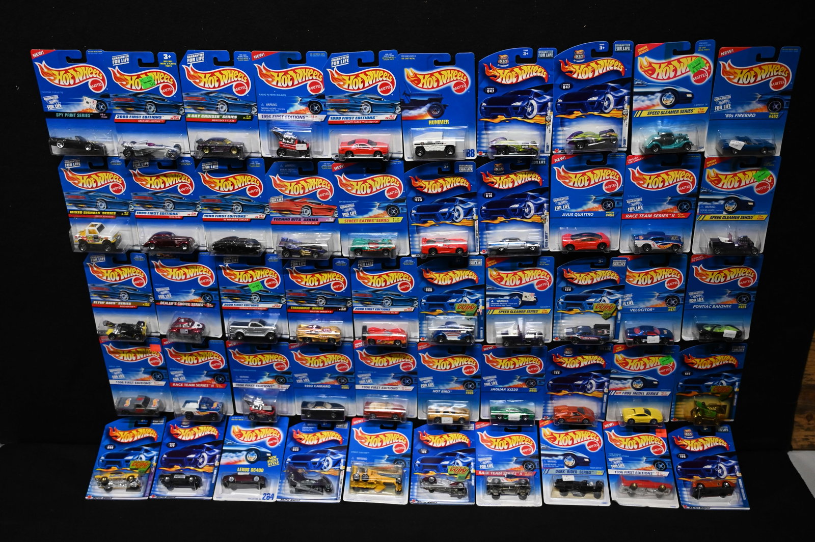 Mattel Hot Wheels Assortment of 50 cars 1993-2021 All cars are brand new and in the original card.: Mattel Hot Wheels Assortment of 50 cars 1993-2021 All cars are brand new and in the original card. The dates will range so please look at the pictures for condition and age of each car.