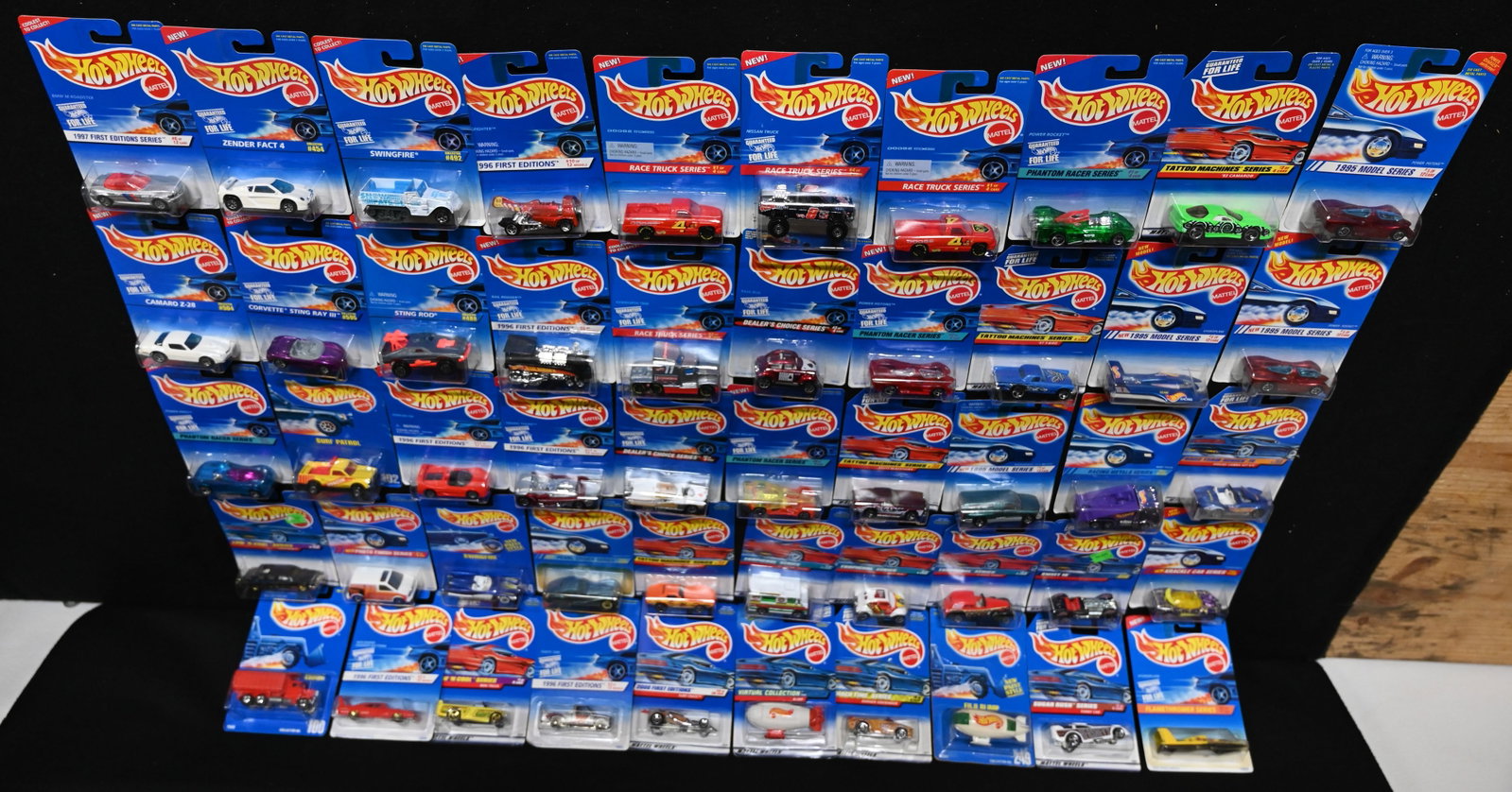 Mattel Hot Wheels Assortment of 50 cars 1993-2021 All cars are brand new and in the original card.: Mattel Hot Wheels Assortment of 50 cars 1993-2021 All cars are brand new and in the original card. The dates will range so please look at the pictures for condition and age of each car.
