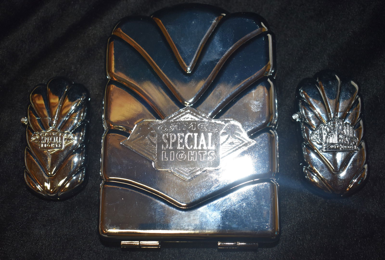 Vintage Stainless Steel Camel Smokin Joe's Diner & Camel Special Lights Lighters NIB (1 of 5)