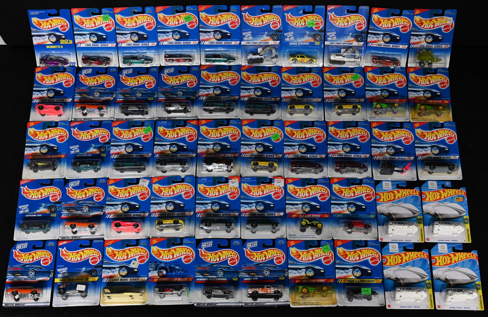 Mattel Hot Wheels Assortment of 50 cars 1993-2021 All cars are brand new and in the original card.: Mattel Hot Wheels Assortment of 50 cars 1993-2021 All cars are brand new and in the original card. The dates will range so please look at the pictures for condition and age of each car.