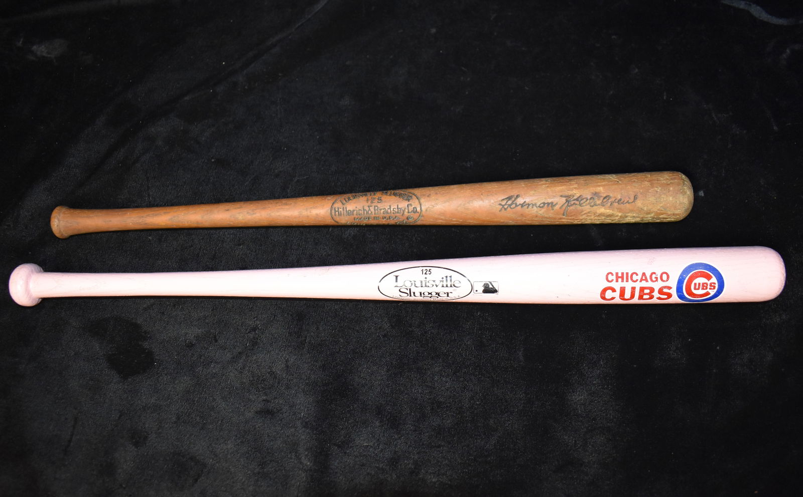 2 Vintage Mini-Promotional Louisville Slugger Wood Bats - Cubs & Harmon Killebrew (1 of 4)