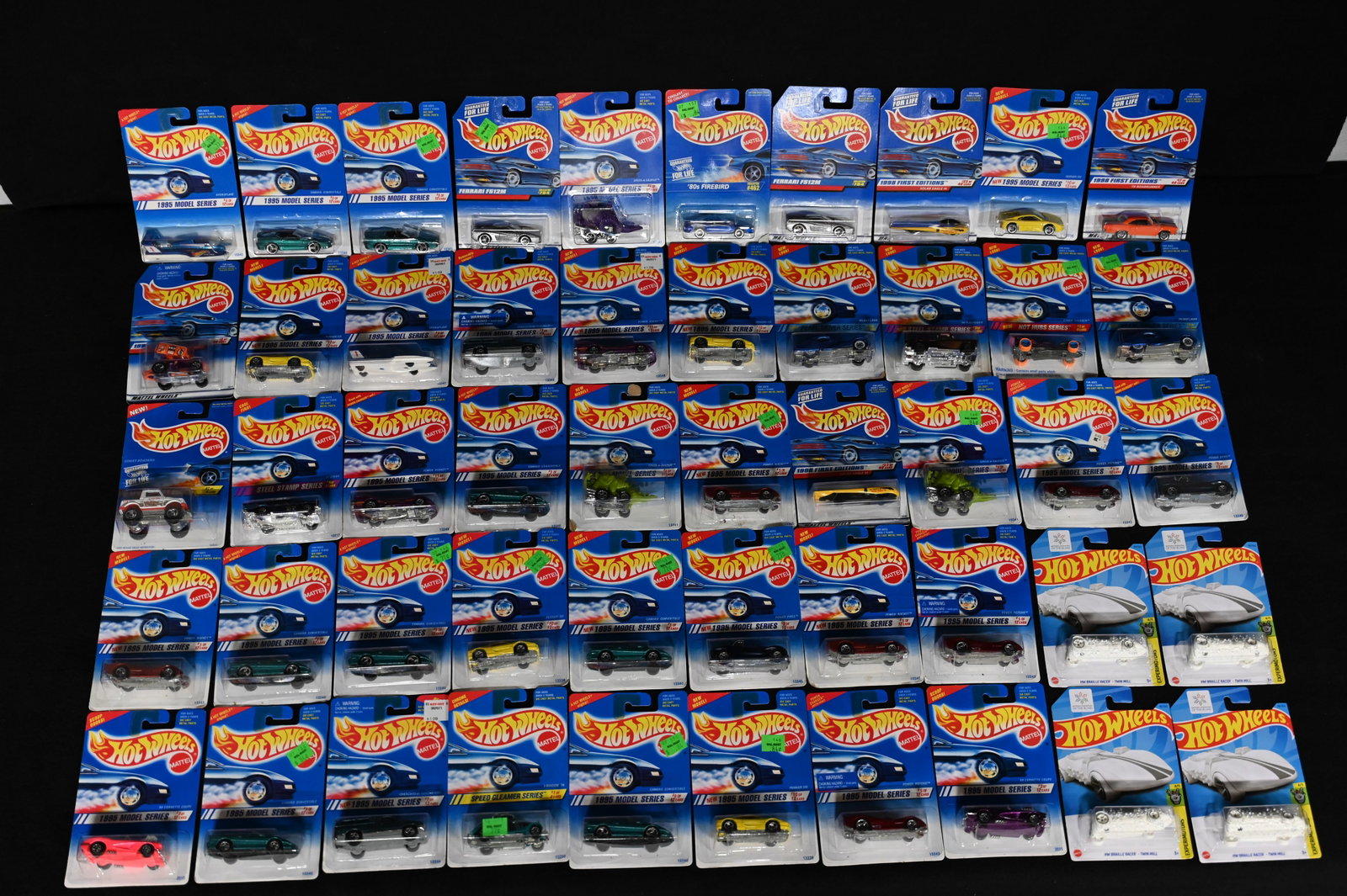 Mattel Hot Wheels Assortment of 50 cars 1993-2021 All cars are brand new and in the original card.: Mattel Hot Wheels Assortment of 50 cars 1993-2021 All cars are brand new and in the original card. The dates will range so please look at the pictures for condition and age of each car.