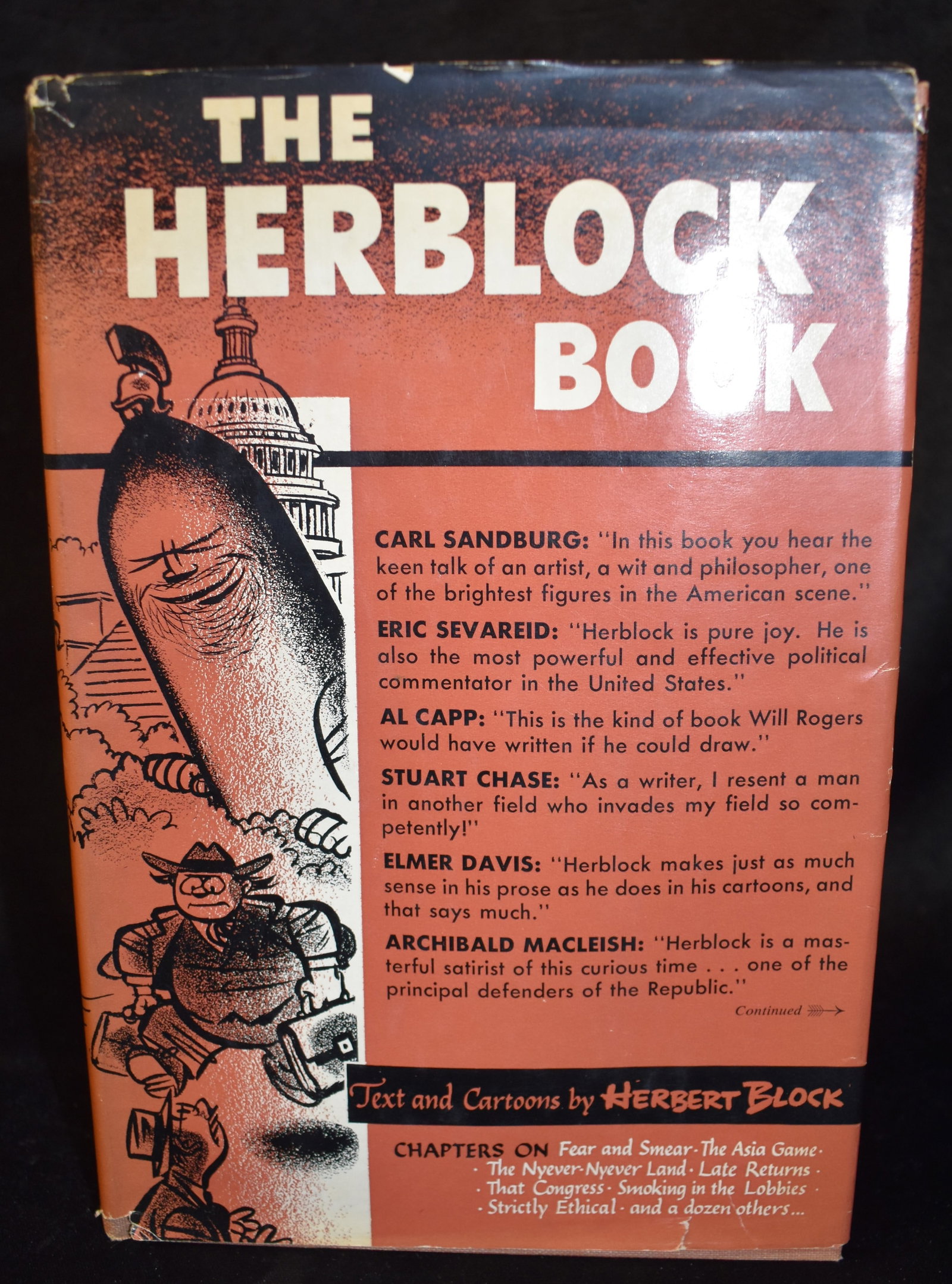 1952 The Herblock Book by Herbert Block 1st Edition Signed by the Author (1 of 9)