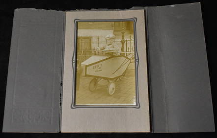 1930's Spirit of St Louis Peddle Car w/ Child Photograph (1 of 4)