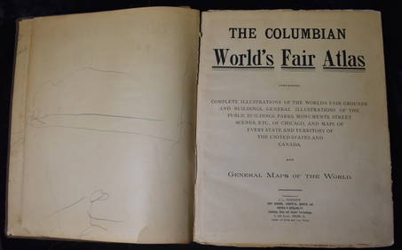 The Columbian World's Fair Atlas 1892 / 1918 WW I Scrap Book Christian Herald Paper Clips Glued In (1 of 10)