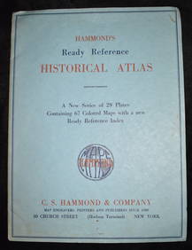 HAMMOND'S READY REFERENCE HISTORICAL ATLAS 1920 (1 of 3)