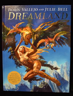 Boris Vallejo and Julie Bell: Dreamland 2014 1st Printing w/ 10 Pin Ups: Boris Vallejo and Julie Bell: Dreamland by Vallejo, Boris and Bell, Julie. Published by Harper Design, 2014. 1st Printing. Also has 10 pin ups that are in mint condition. They were in the gold