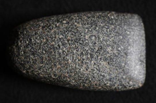 3 1/2" Speckled Granite Celt Found in Ohio Ex: John Bennett Collection. (1 of 8)
