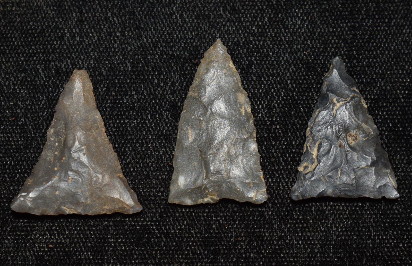 3 Nicely Made Hornstone Madison Arrowheads found in Eastern Indiana (1 of 6)