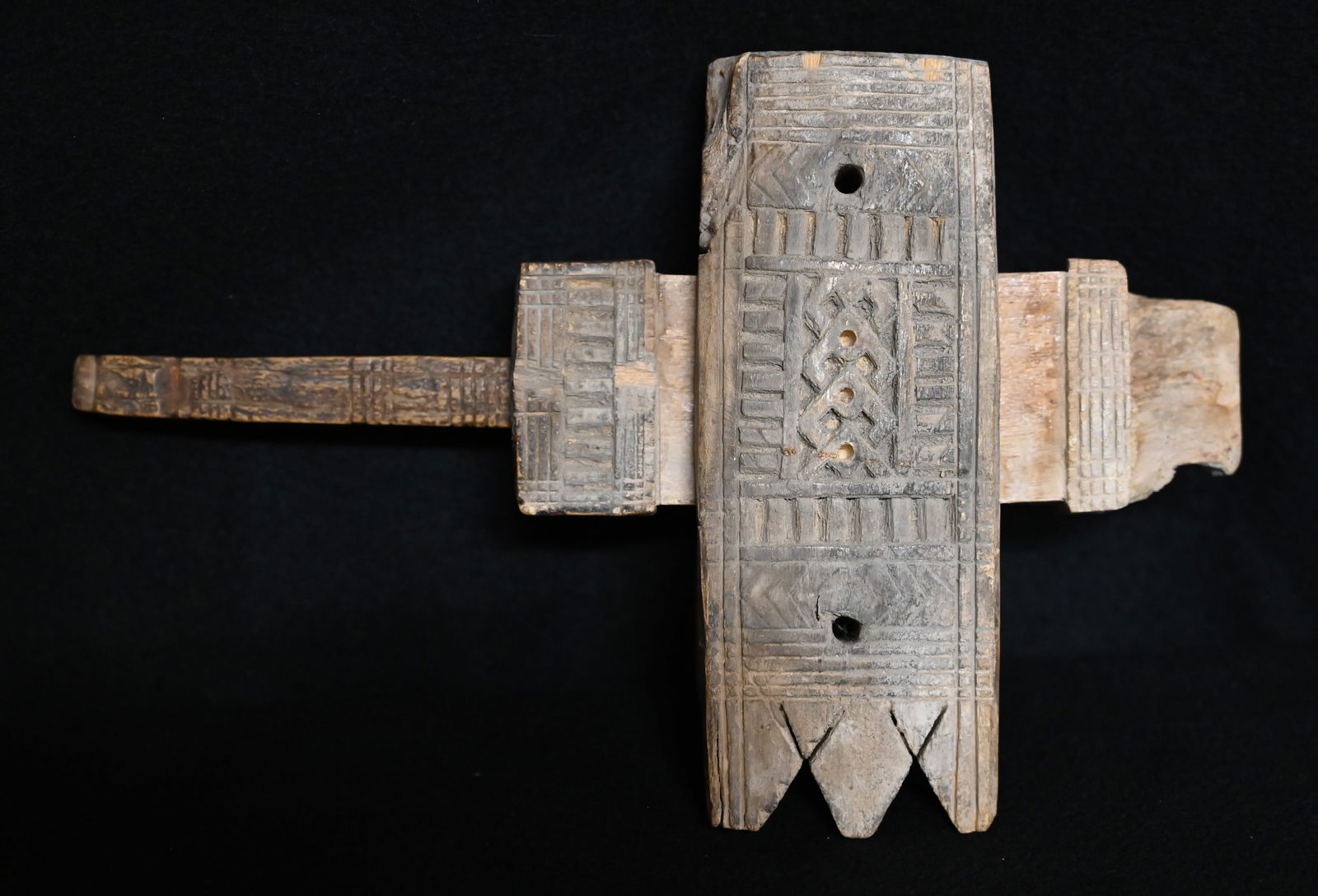 Bamana Storage Room Lock Hand Carved Wood.  These would be used on storage bins and houses to (1 of 11)