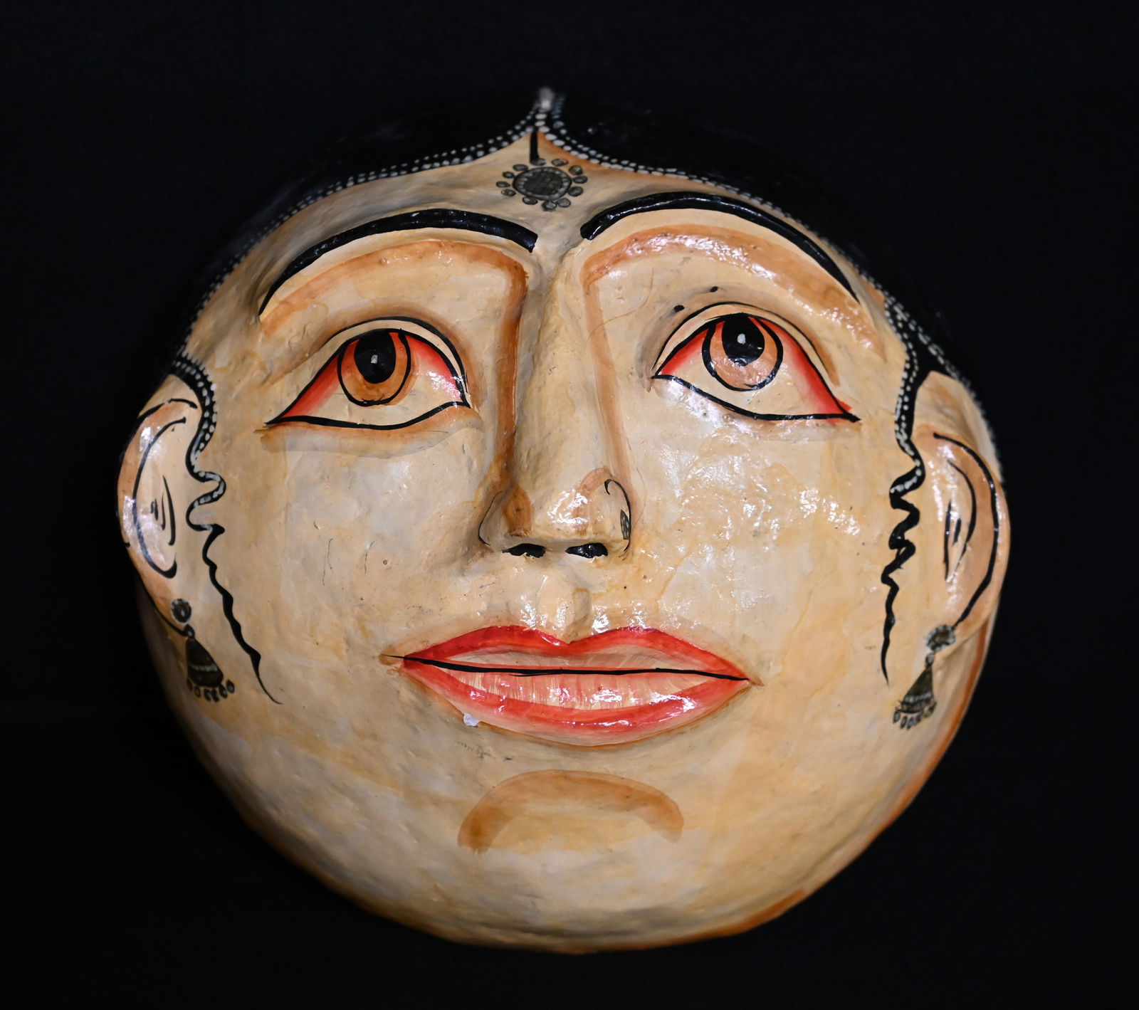 Spain Dance Mask Paper Mache - Hindu Expression (1 of 6)