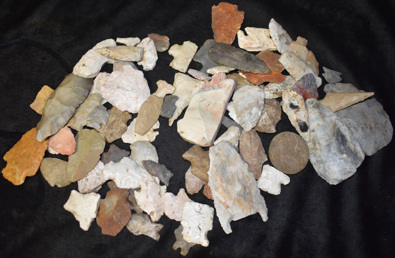 Pile of Broken or Common Native American Arrowheads (1 of 7)