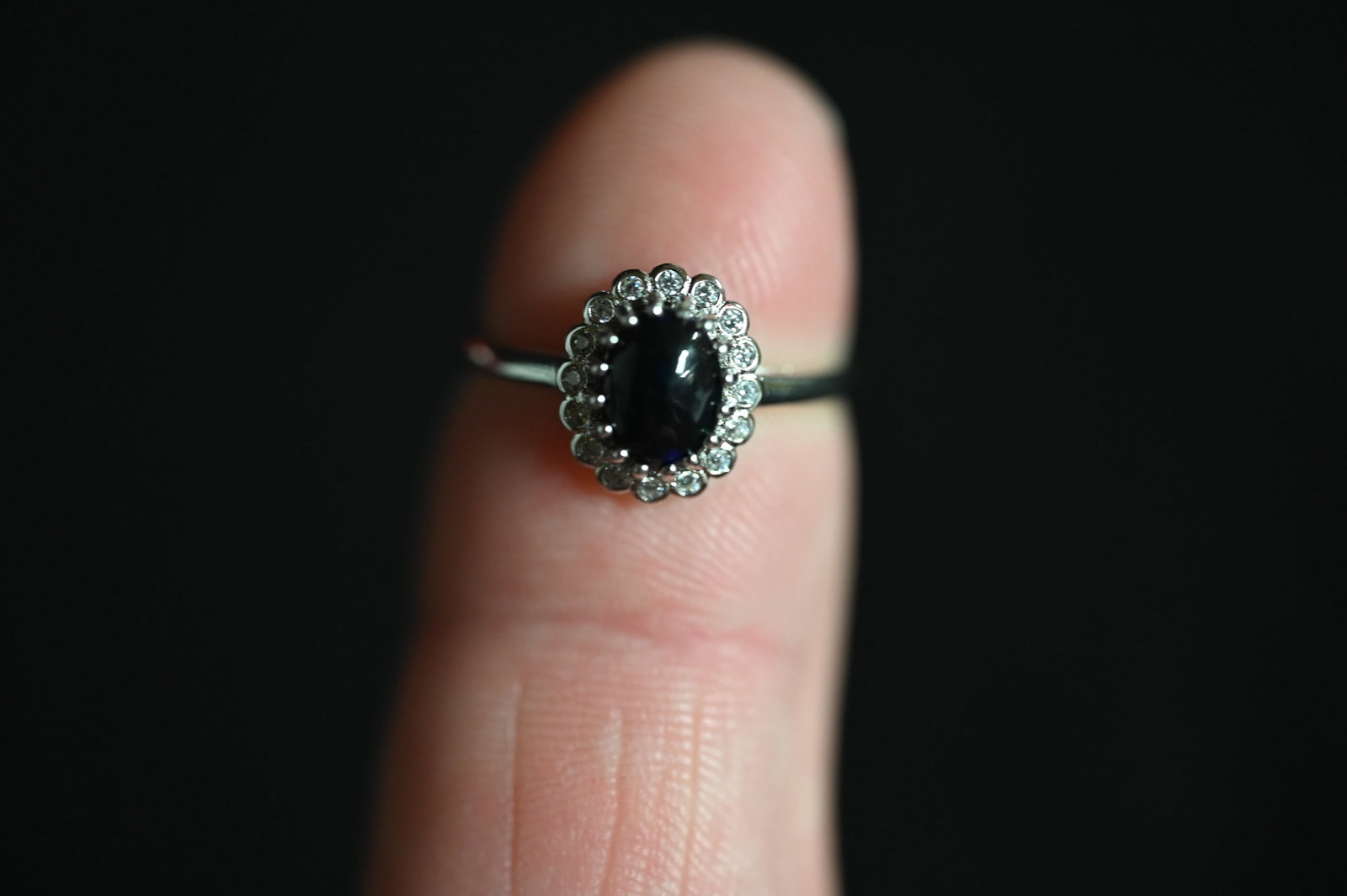 1 CT Natural Ethiopian Black Opal: Ring is adjustable Natural Ethiopian Black Opal