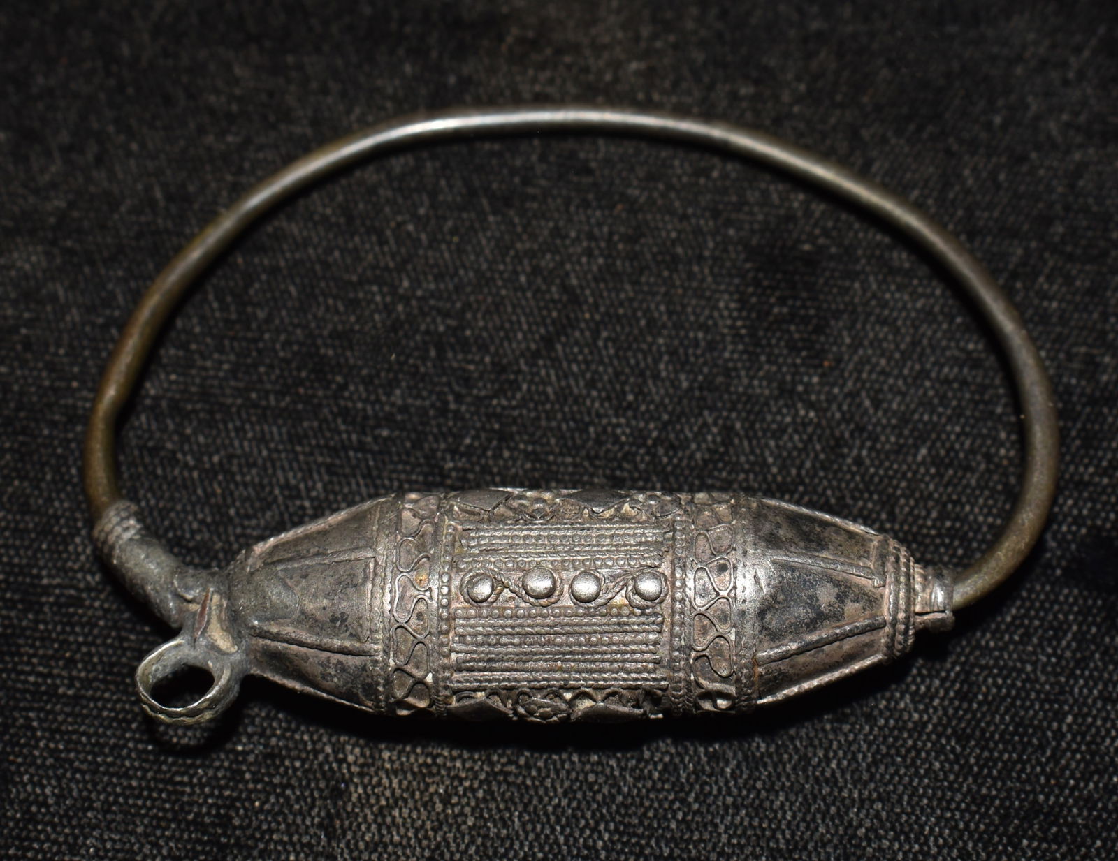 19th Century Arabian Bedouin Silver Hirz Amulet Bracelet (1 of 4)