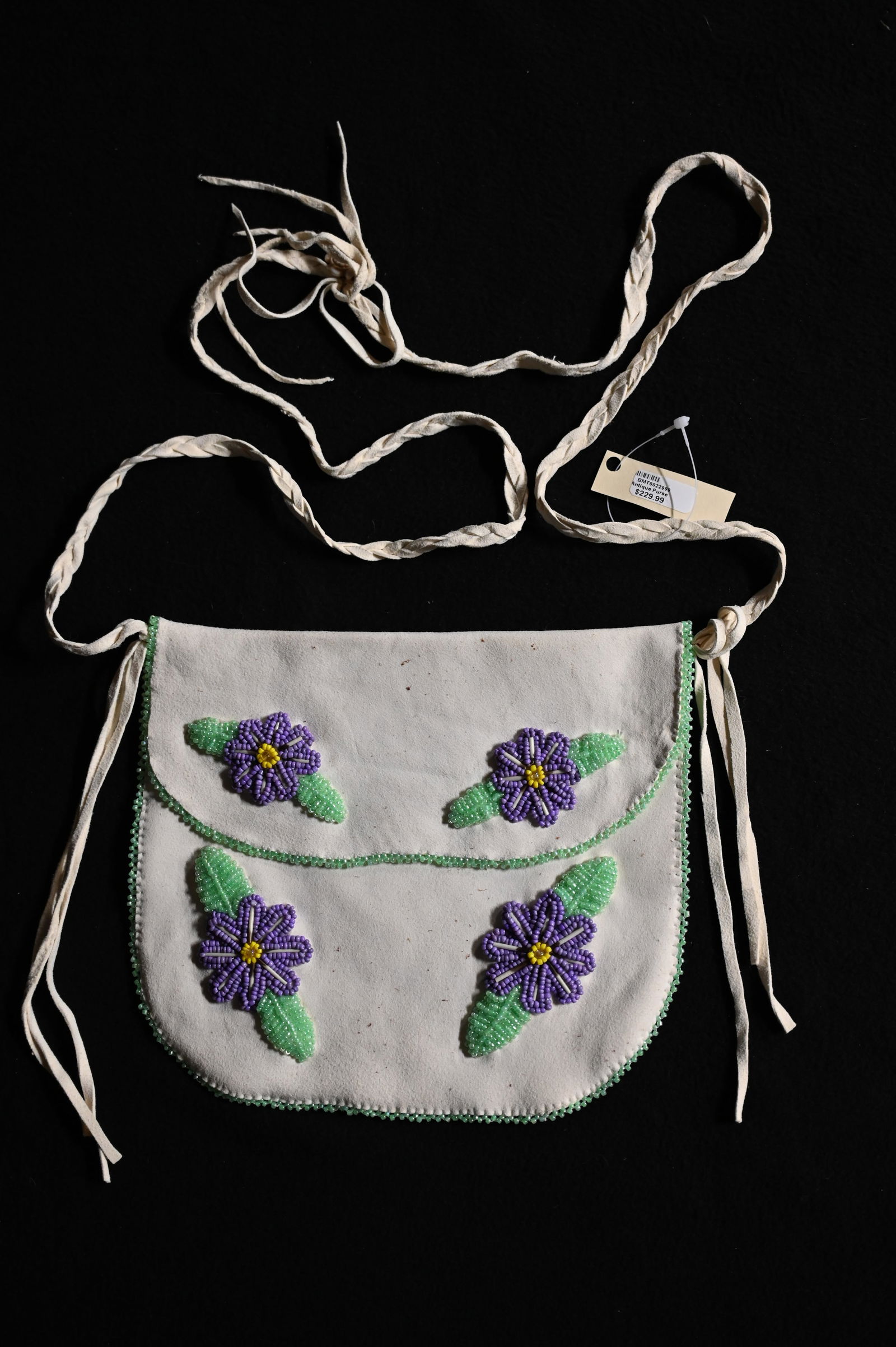 Beaded Leather Purse/Bag Hand Made by Native Americans.   Ex: Pride of The Nations Store.  The Store (1 of 5)